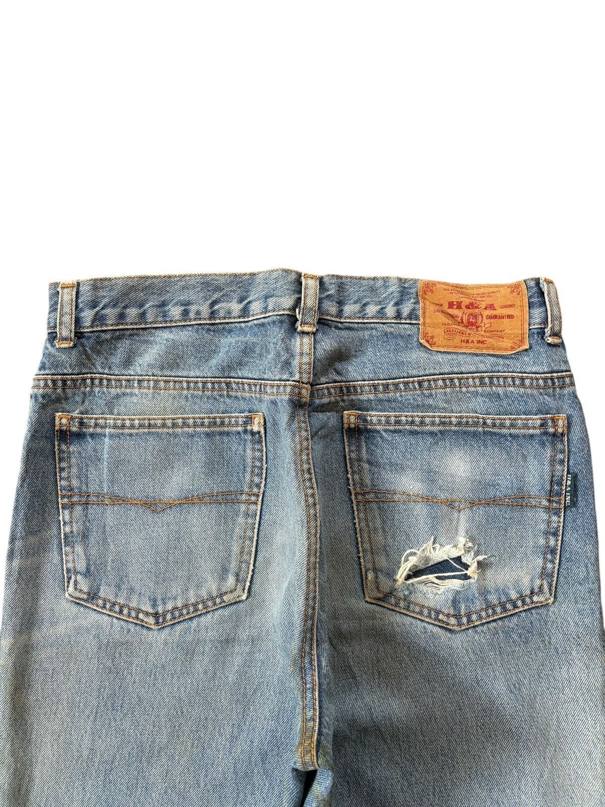 Edwin Vintage Japanese Brand Faded Wash Distress Loose Jeans Size US 29 - 4 Thumbnail