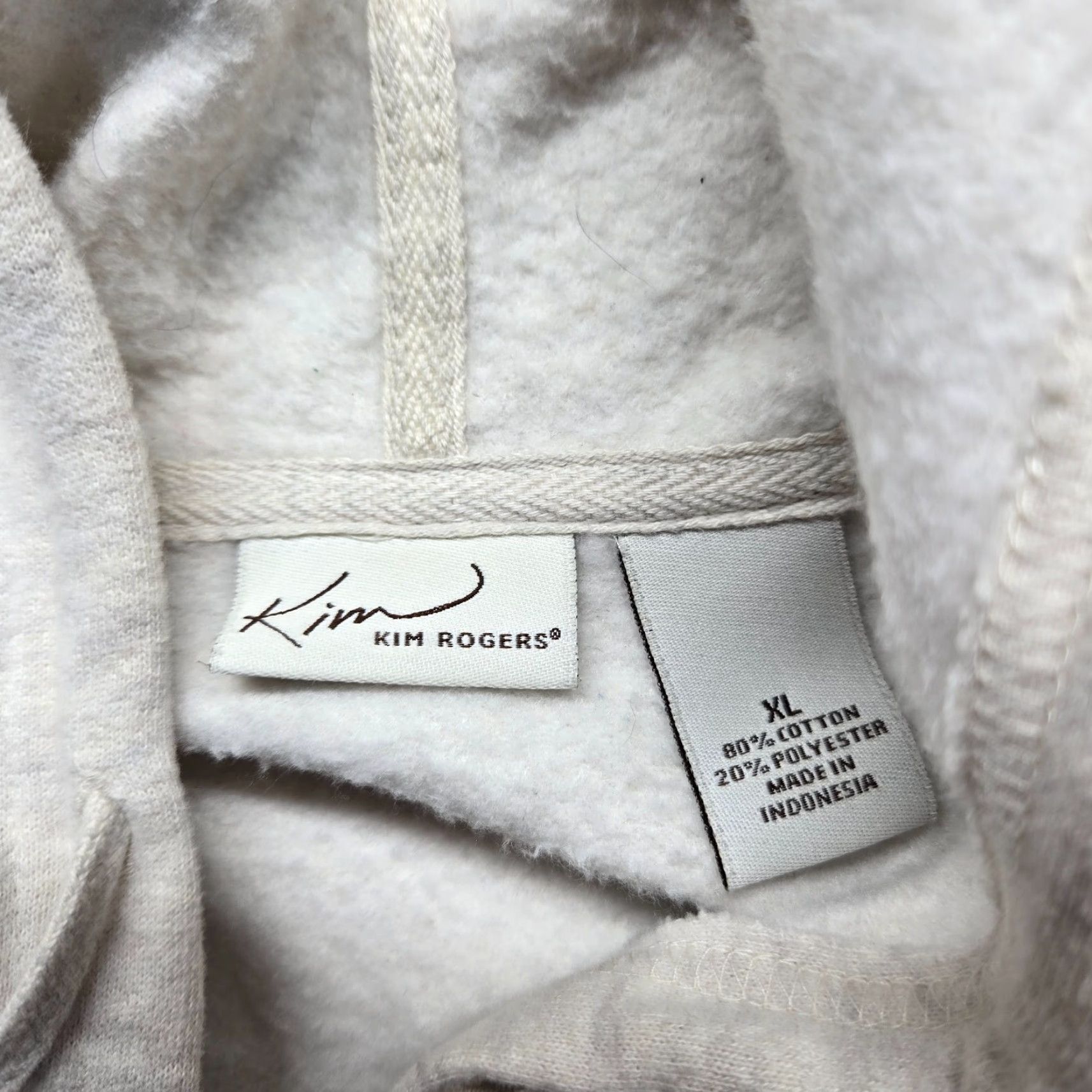 Vintage Kim Rogers Solid White Sweater Hoodie Long Sleeve Adult Womens XL White Knit Hoodie Casual Basic Size XL / US 12-14 / IT 48-50 - 3 Thumbnail
