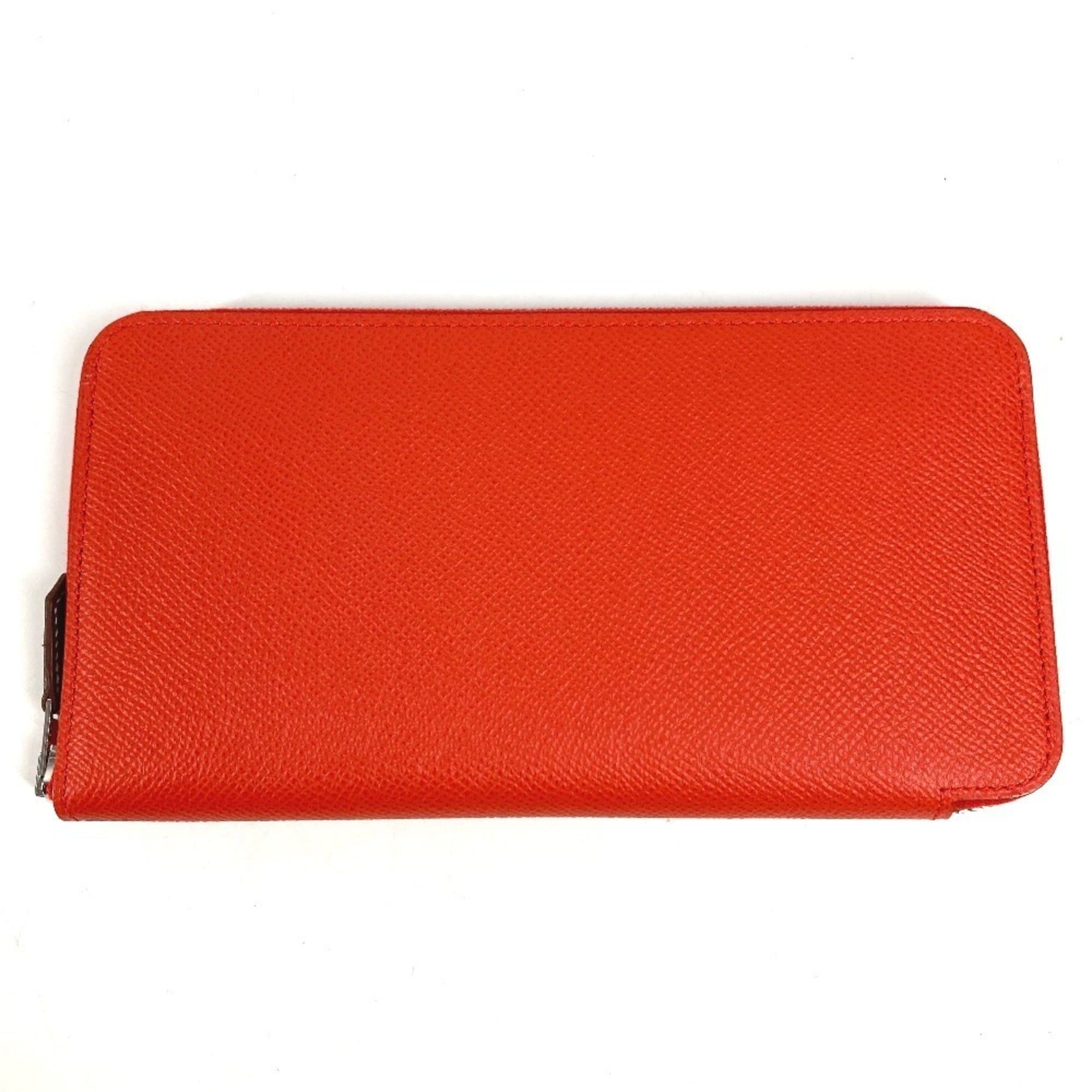Hermes HERMES Azap Long Silk-in Wallet, Wallet with Round Zipper, Epson, Women's Capucines, Orange Size ONE SIZE - 1 Thumbnail
