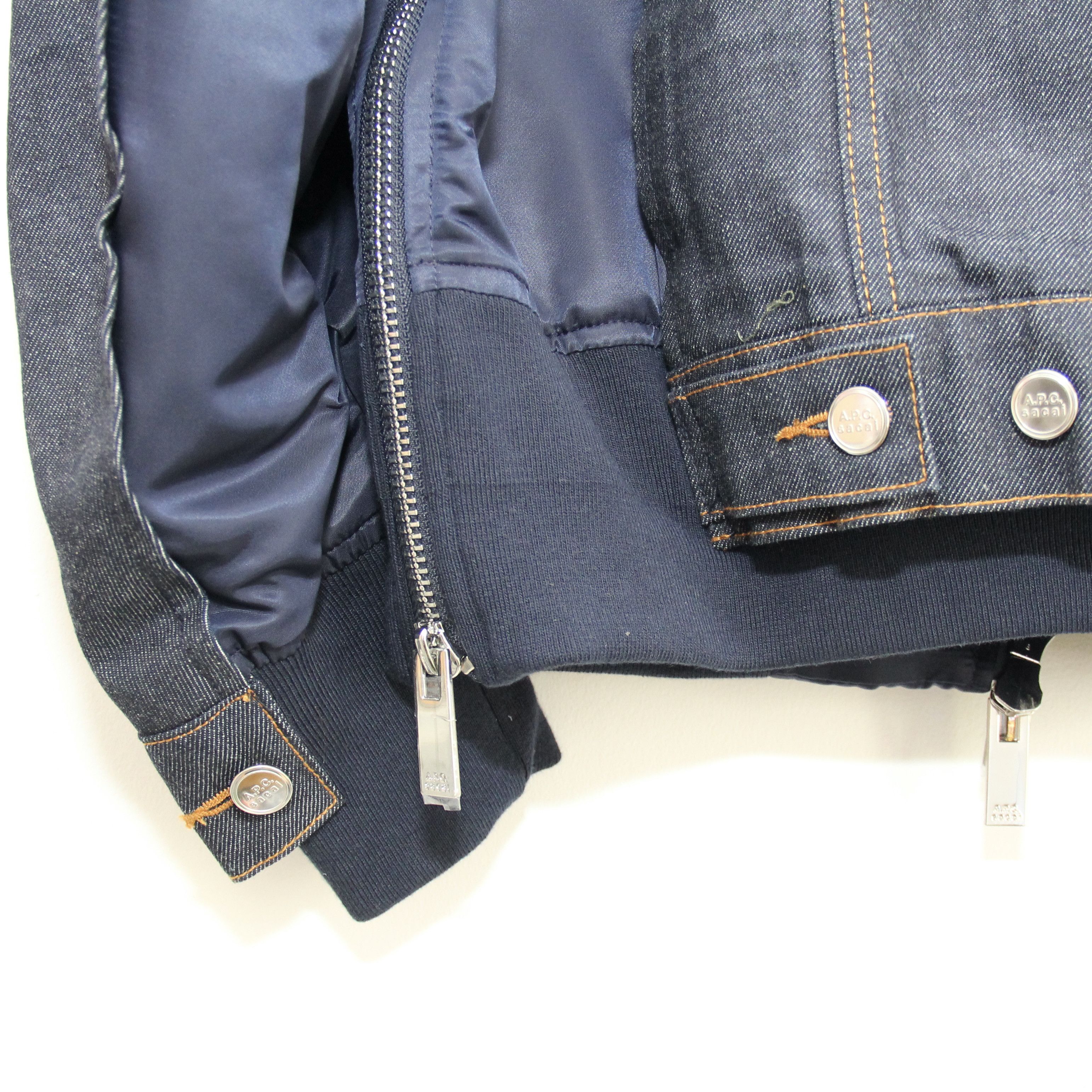 A.P.C. × Sacai A.P.C x Sacai Denim Bomber Jacket BNWT Small Size US XS / EU 42 / 0 - 12 Thumbnail