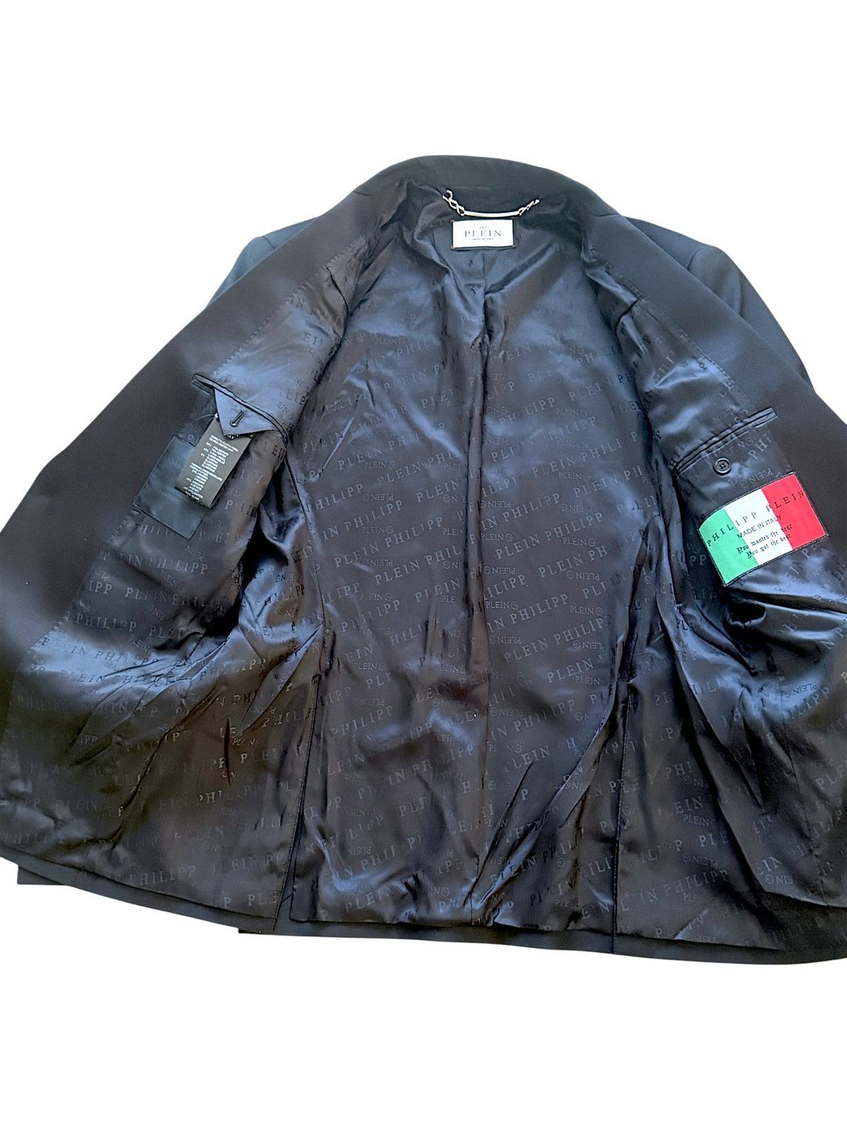 Philipp Plein Philipp Plein Crystal Skull Blazer Black Tailored Jacket Size 50L - 6 Thumbnail