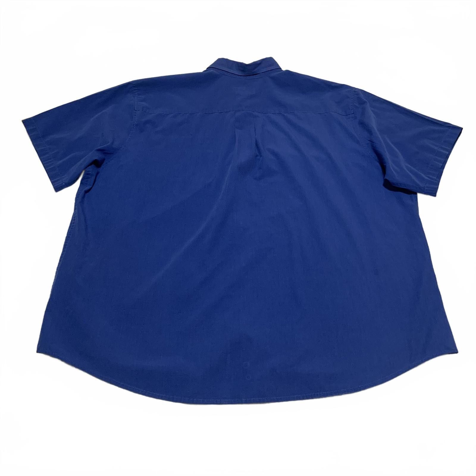 Basic Editions Basic Edition Men's 2XL Blue Short Sleeve Button-Up Shirt Size US XXL / EU 58 / 5 - 2 Thumbnail