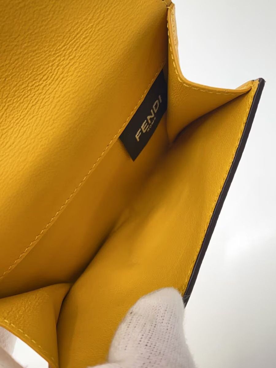 Fendi Fendi Leather Tri-Fold Wallet Yellow Size ONE SIZE - 5 Thumbnail