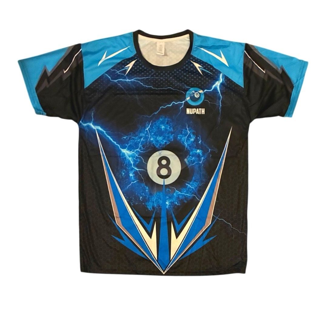 The Unbranded Brand 8 Ball Jersey Size Large Black & Baby Blue Size US L / EU 52-54 / 3 - 4 Thumbnail
