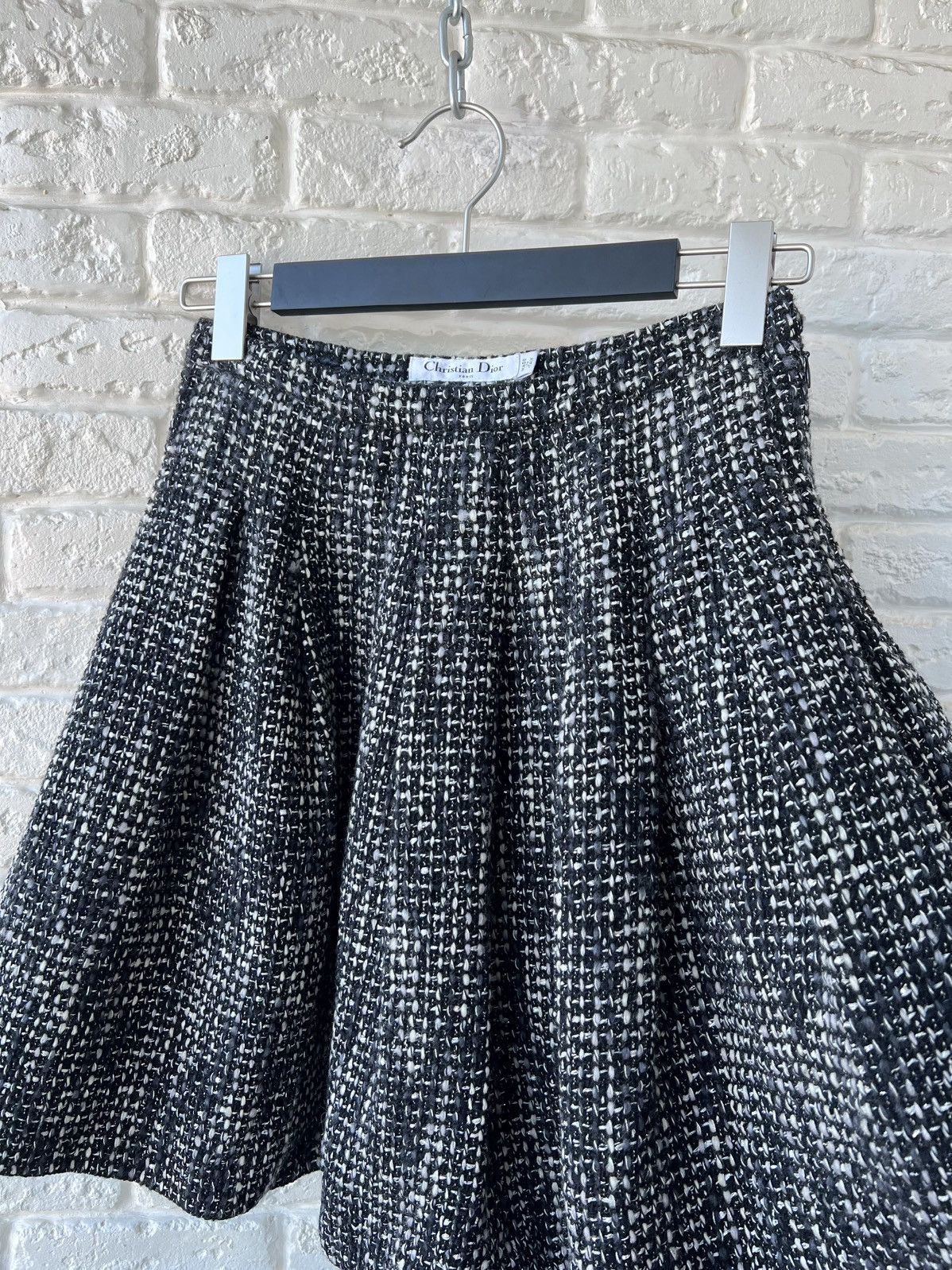 Dior Christian Dior Wool Tweed Skirt Size 27" / US 4 / IT 40 - 2 Thumbnail