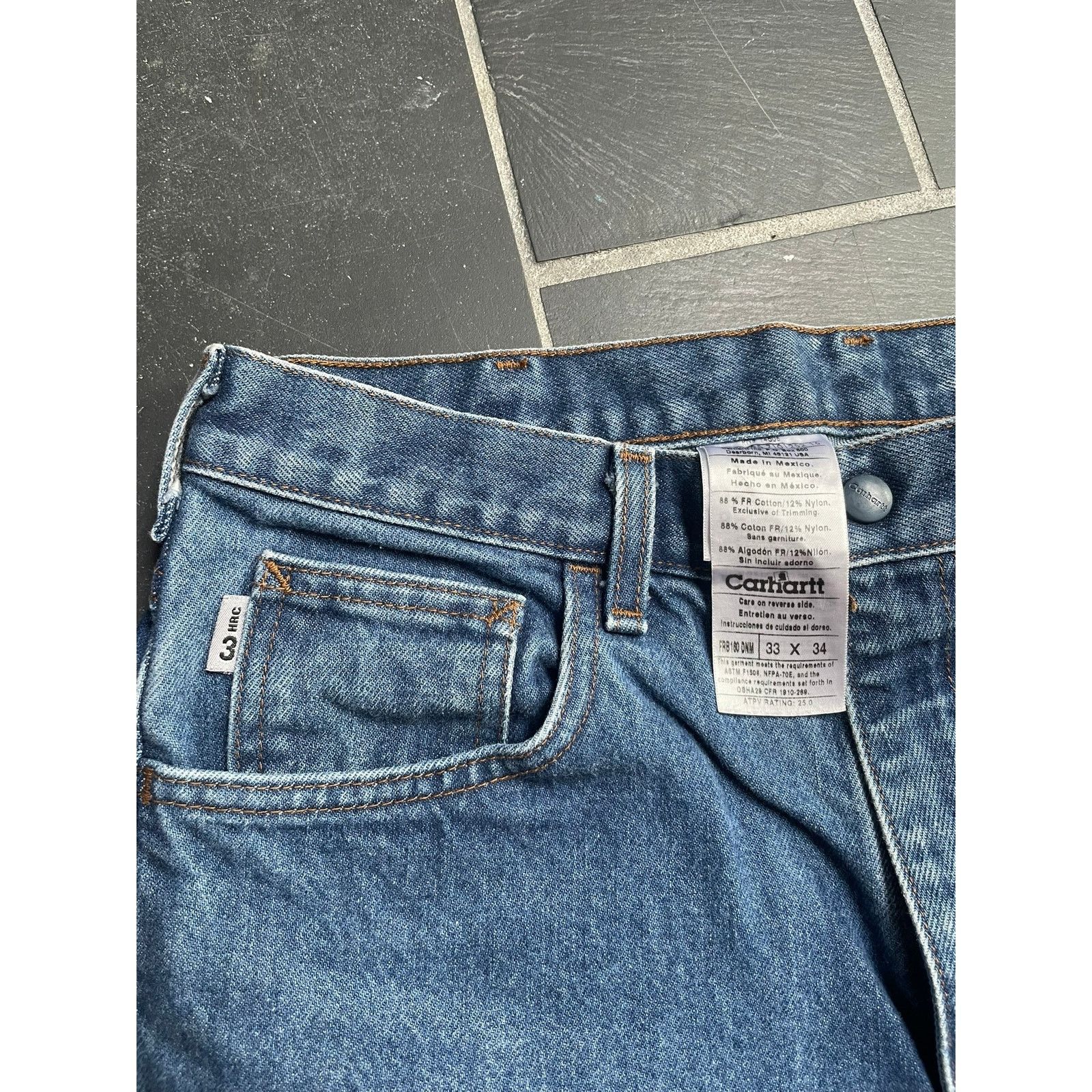 Carhartt Carhartt FR Worker Jeans HRC 3 Heat Resistant Size 33 x 34 Size US 33 - 2 Thumbnail