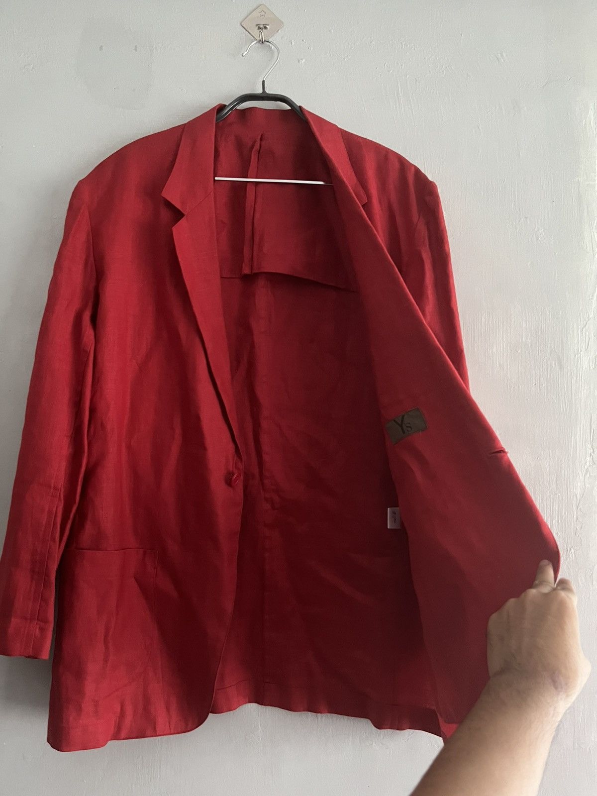 Yohji Yamamoto 80's Y's Yohji Yamamoto Single Button Hemp Blazer Size 38R - 6 Thumbnail