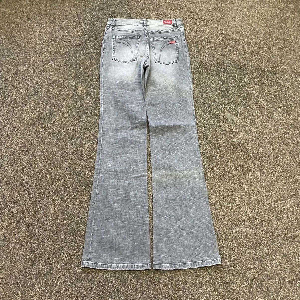 Vintage Vintage 90s Y2K Light Wash Flared Denim Jeans Wide Leg Faded Size 32" / US 10 / IT 46 - 2 Thumbnail