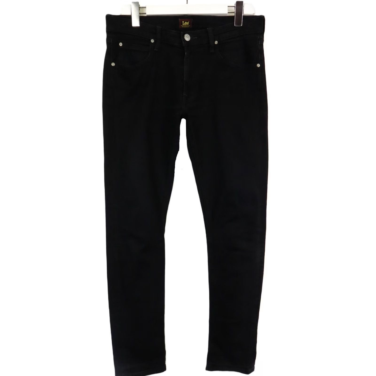 Lee Lee Luke Jeans Slim Fit Black Denim Zip Fly Logo Stretch Jeans Men W31/L32 Slim Logo Stretch Zip Fly Lee Luke Size US 31 - 2 Thumbnail