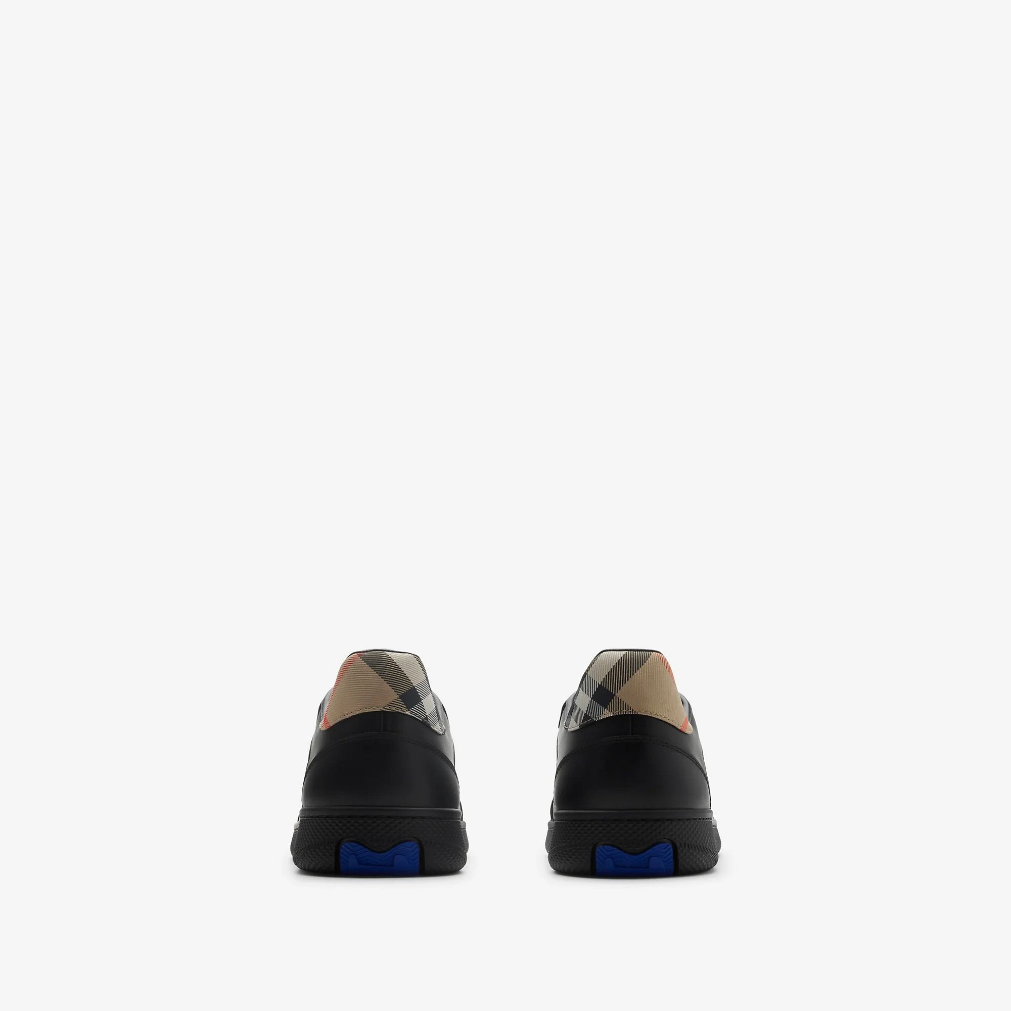 Burberry os11x1225 Leather and Check Terrace Sneakers in Black Size US 9 / EU 42 - 4 Thumbnail