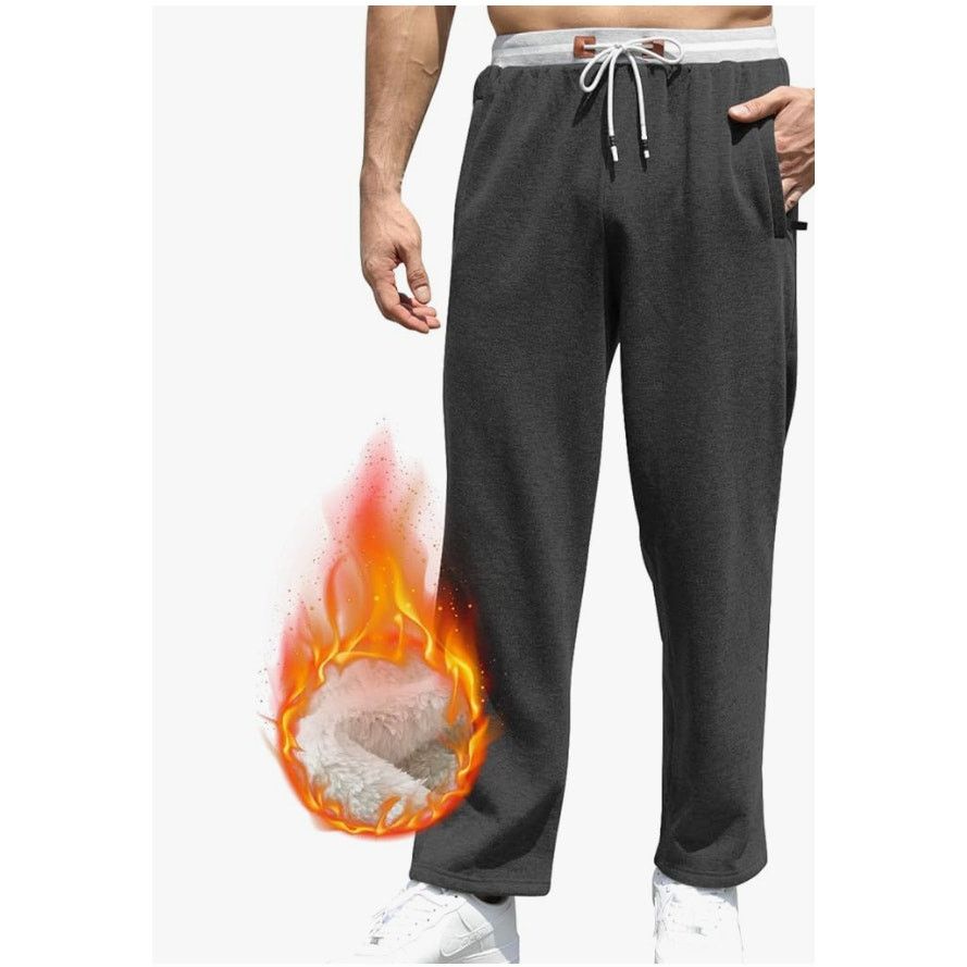 The Unbranded Brand LARGE Sweatpants Zipper Pockets Soft Fleece Lined Drawstring Size US L / EU 52-54 / 3 - 2 Thumbnail