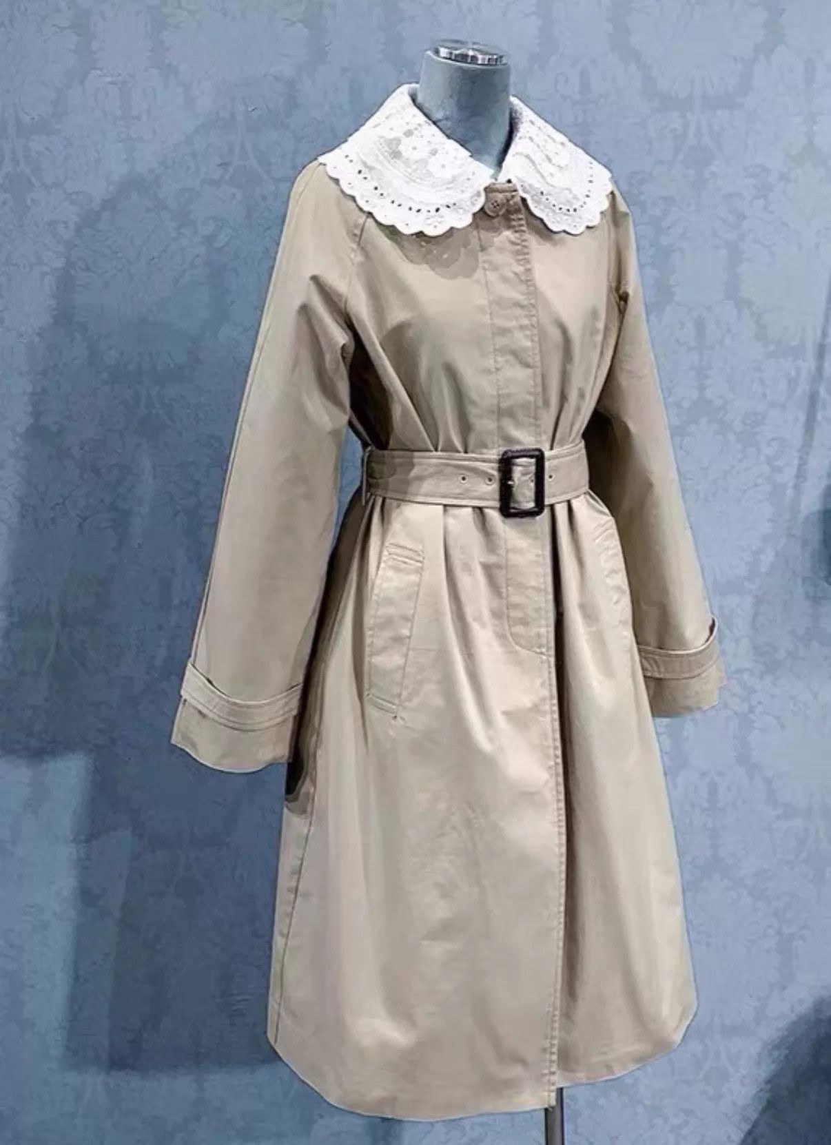 Miu Miu MIU MIU women's doll collar trench coat 42 new w/ tags Size M / US 6-8 / IT 42-44 - 6 Thumbnail