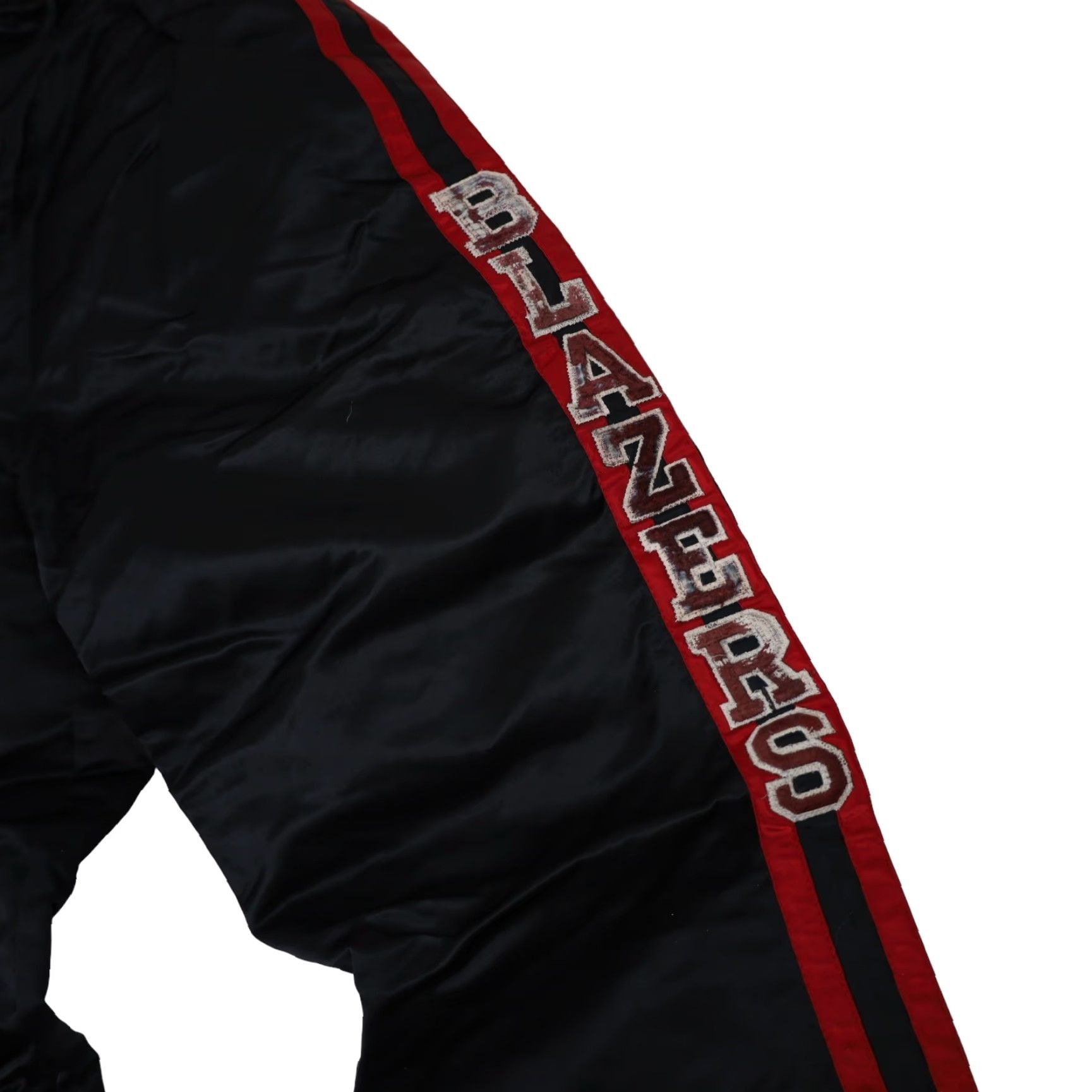 Starter VINTAGE Starter Portland Blazers Embroidered Spellout Pants Black Mens Large Size 42R - 2 Thumbnail