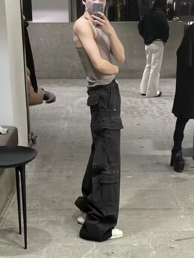 Japanese Brand × Vintage Cargo Pants Men’s Casual Loose Straight Dark Grey Trousers Size US 30 / EU 46 - 6 Thumbnail