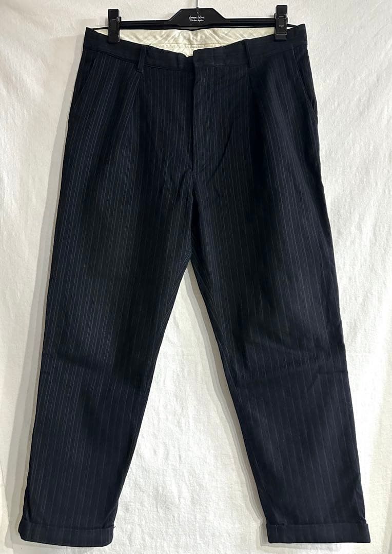 Isamu Katayama Backlash BACKLASH Cotton Wool Stretch Stripe Pants Size US 32 / EU 48 - 1 Thumbnail