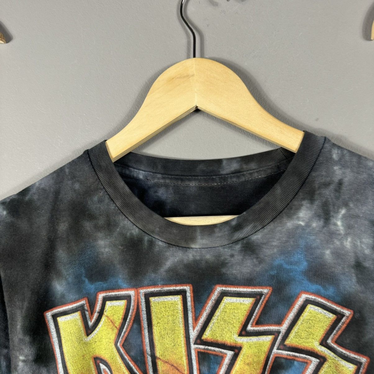 Band Tees × KISS Kiss Liquid Blue Rare Tie-Dye T-shirt Size US M / EU 48-50 / 2 - 5 Thumbnail