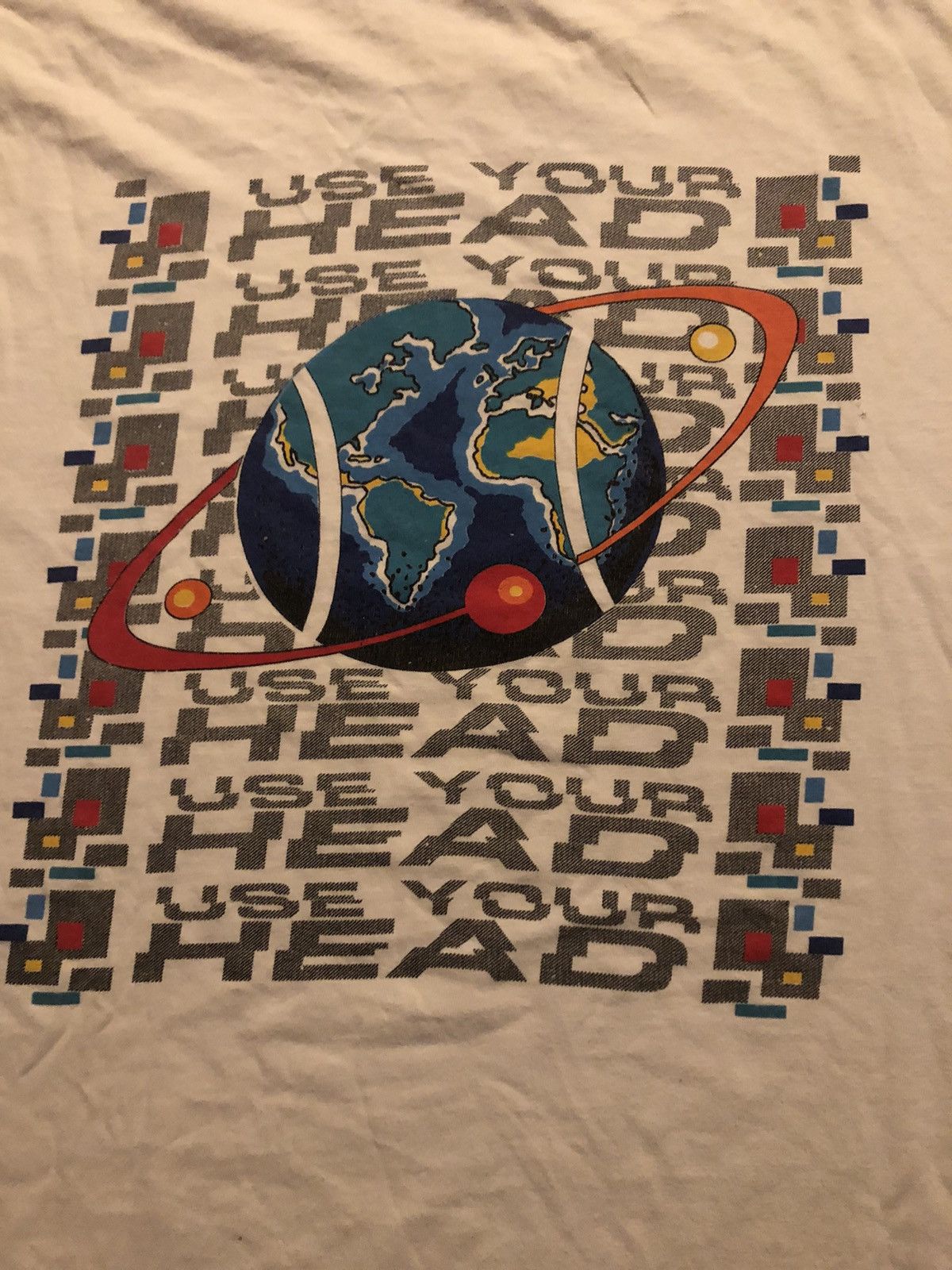Vintage Vintage 90s “Use Your Head” T Shirt S/XL Size US XL / EU 56 / 4 - 2 Thumbnail