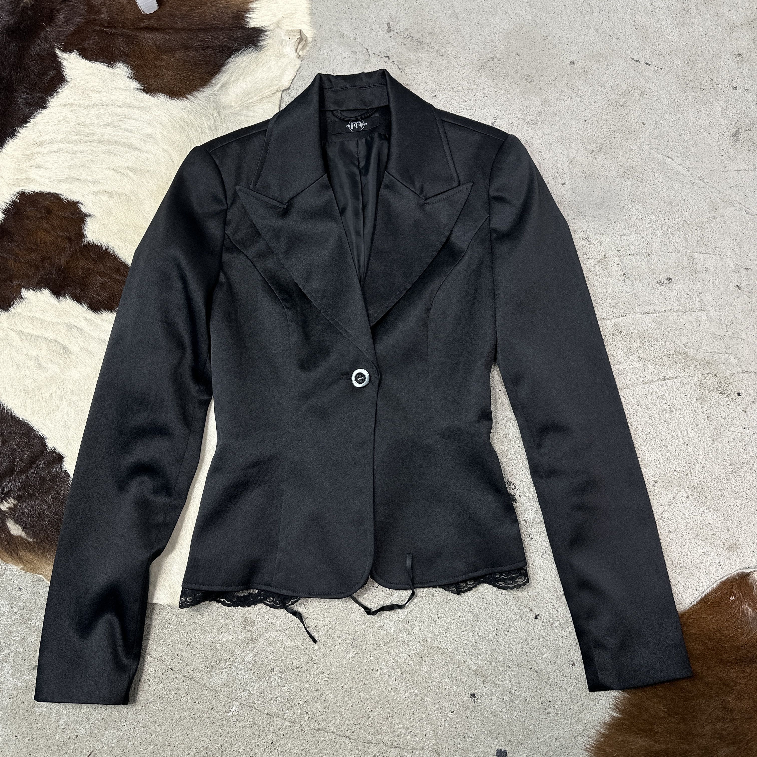 Vintage Vintage Emo Rhinestones Skull Corset Lacing Blazer 00s Size S / US 4 / IT 40 - 4 Thumbnail