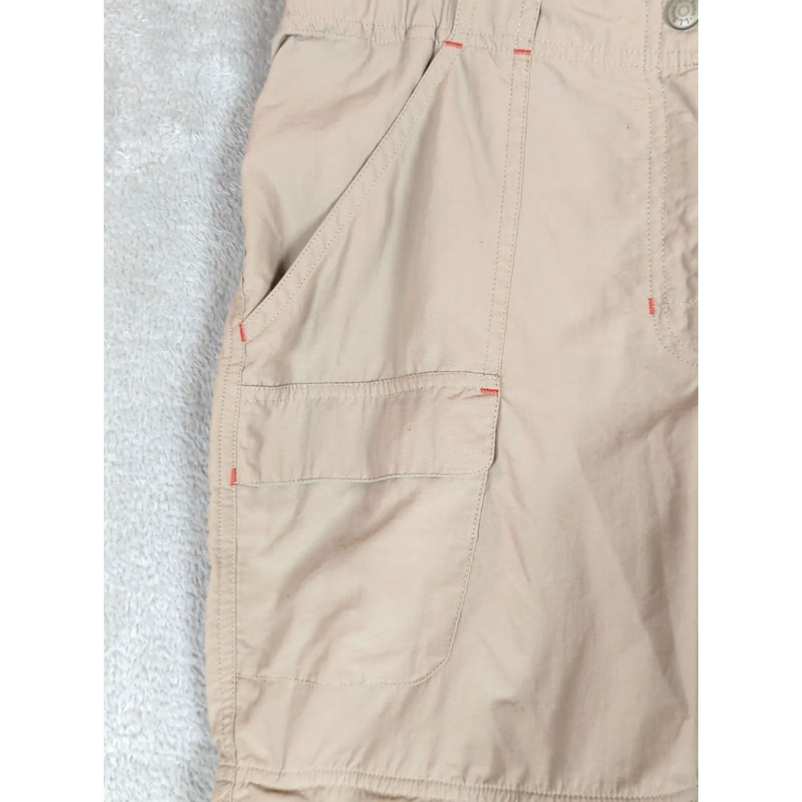 Vintage LL Bean Pants Womens Size 10 Regular Tan Convertible Zip Off Hiking Climbing Nylon Pants Beige Solid Pockets Quick Dry Outdoor Logo Womens Size 32" / US 10 / IT 46 - 2 Thumbnail