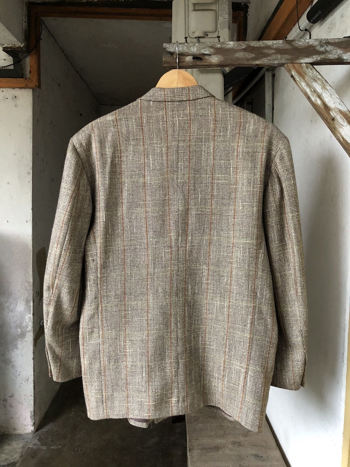 Issey Miyake Vintage Issey Miyake Tete Homme Tweed Wool Blend Silk Jacket Size US M / EU 48-50 / 2 - 12 Thumbnail