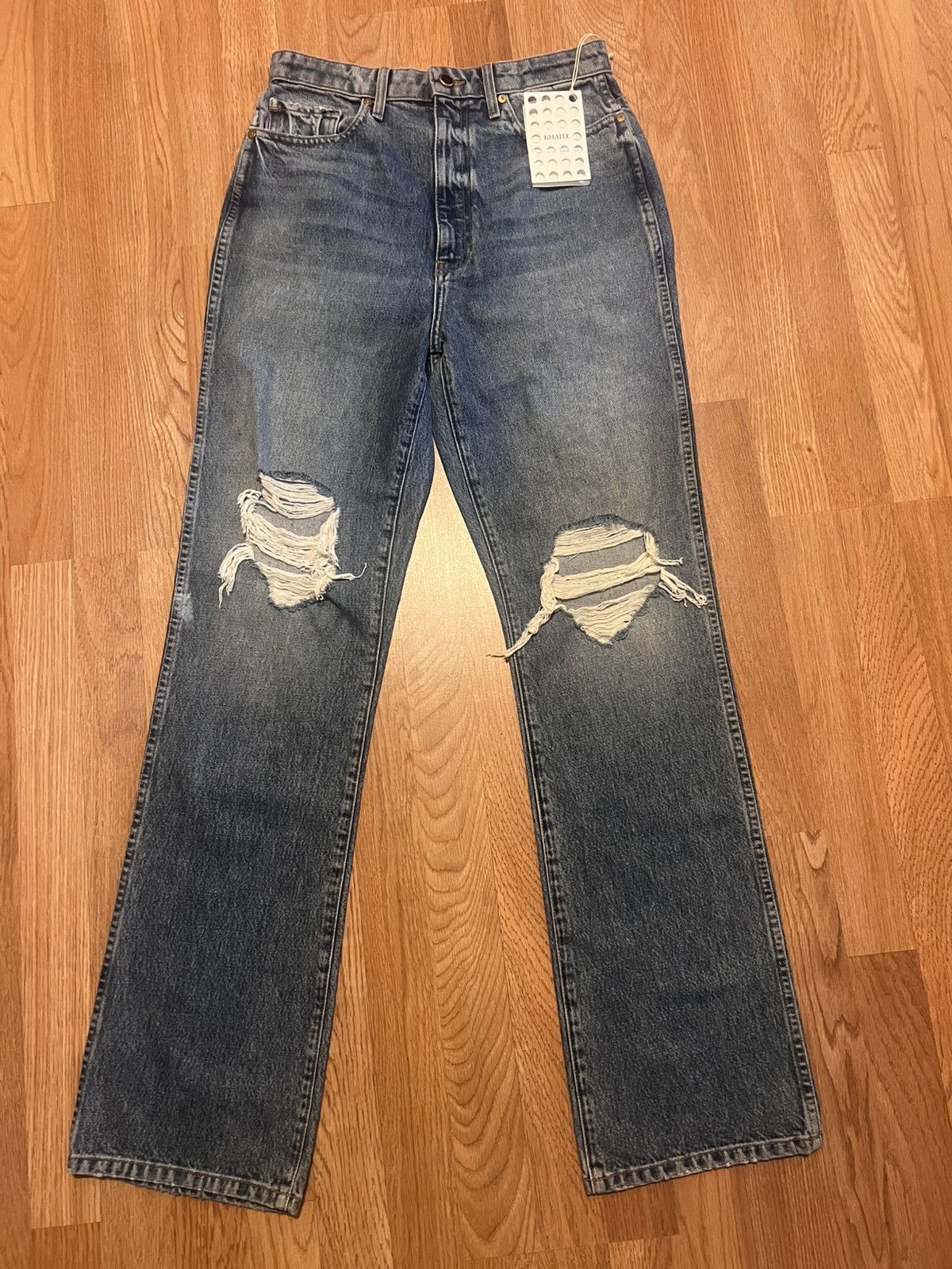 KHAITE Khaite Danielle jeans denim 30 NWT high rise straight leg Size 30" / US 8 / IT 44 - 1 Thumbnail