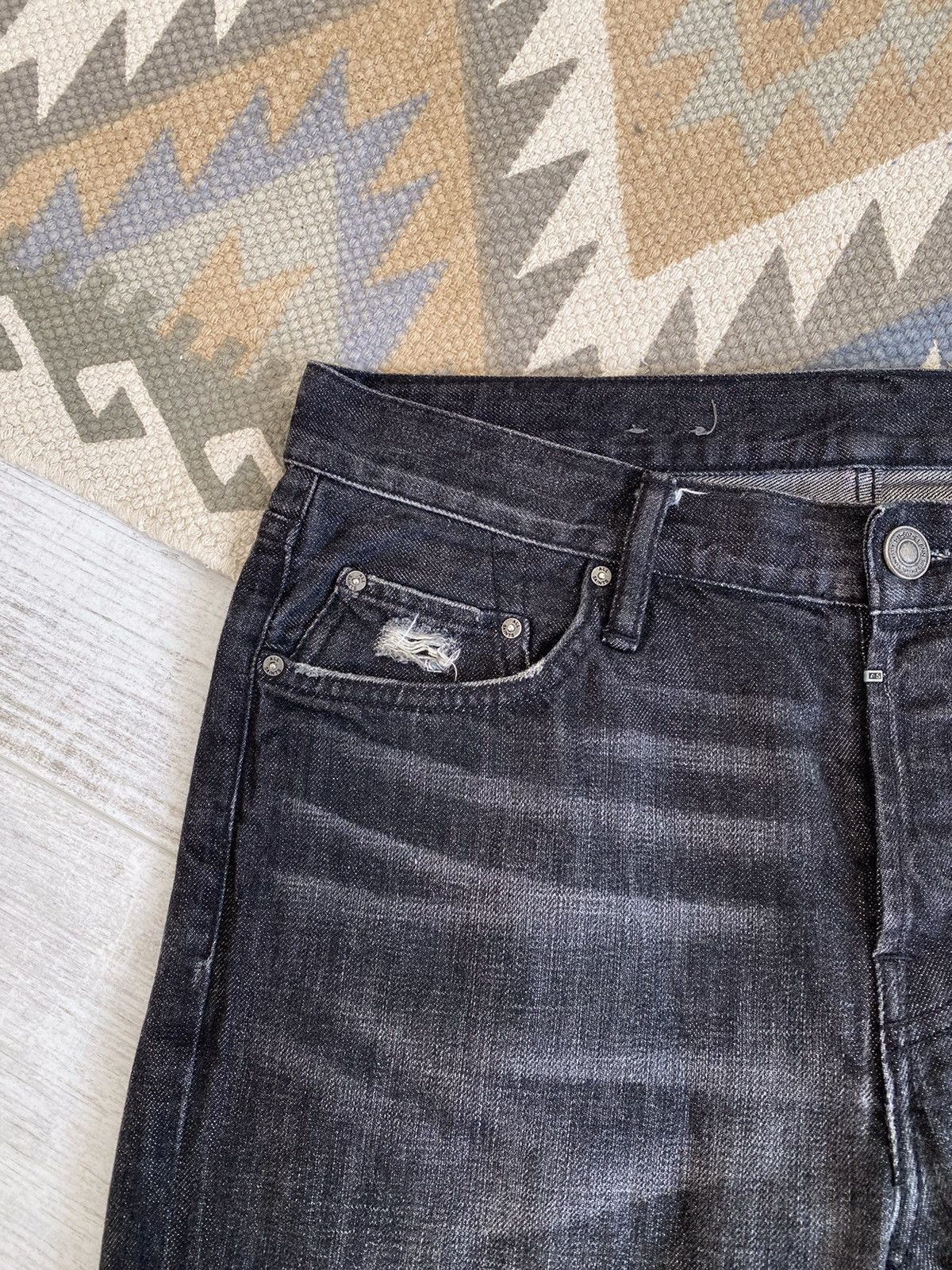 Allsaints Allsaints Cotton Distressed Washed Denim Shorts Size US 30 / EU 46 - 5 Thumbnail
