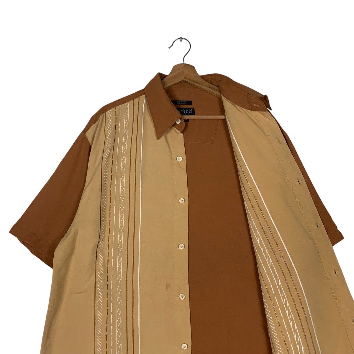 Vintage METAFUORI Hybrid Short Sleeve Button Shirt #1423-C64 Size US L / EU 52-54 / 3 - 10 Thumbnail