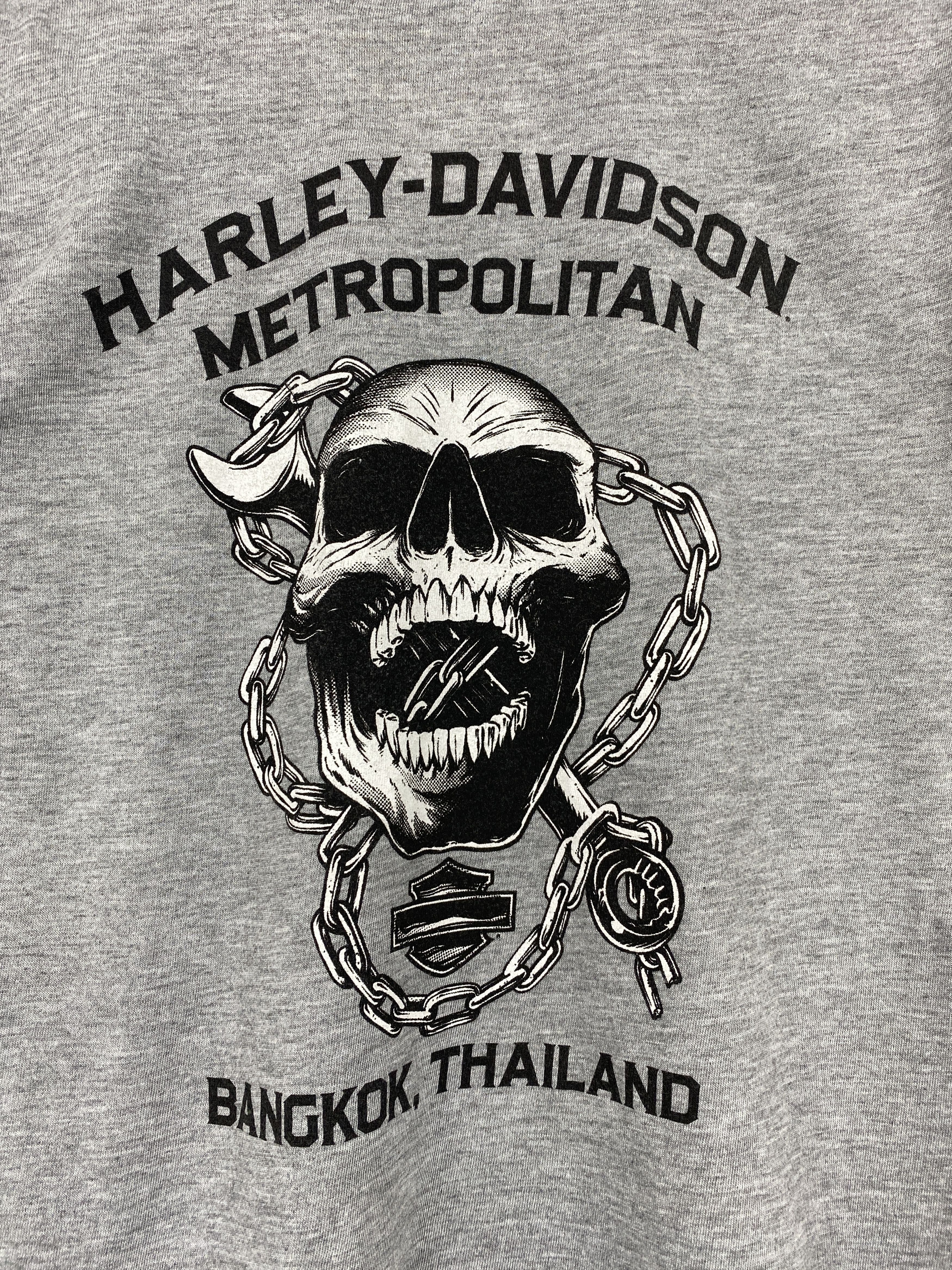 Harley Davidson × Vintage Vintage Harley Davidson Metropolitan Skull Tee TA0653 Size US S / EU 44-46 / 1 - 4 Thumbnail