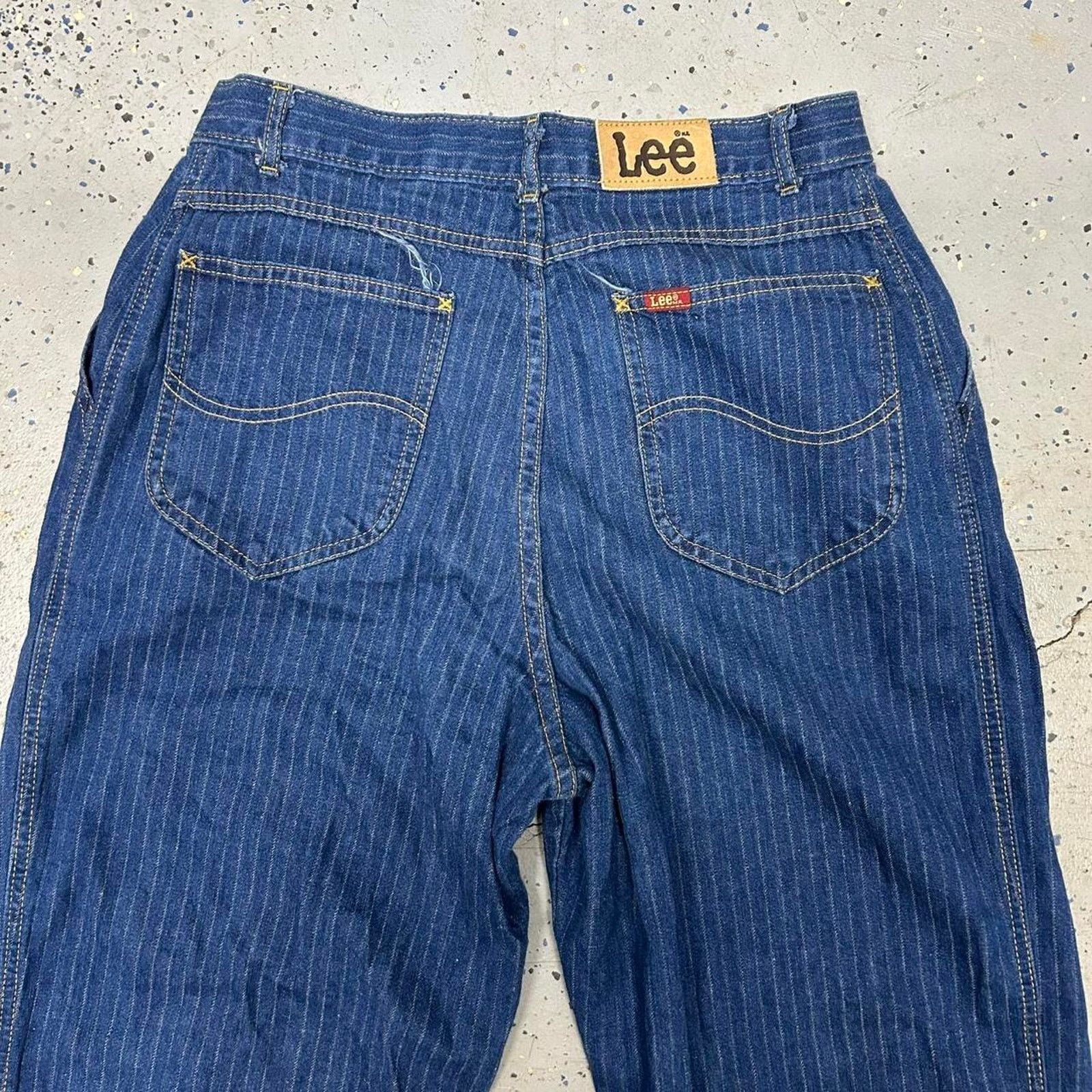 Lee vintage Lee blue pinstripe straight-leg jeans Size 36" / US 14 / IT 50 - 7 Thumbnail