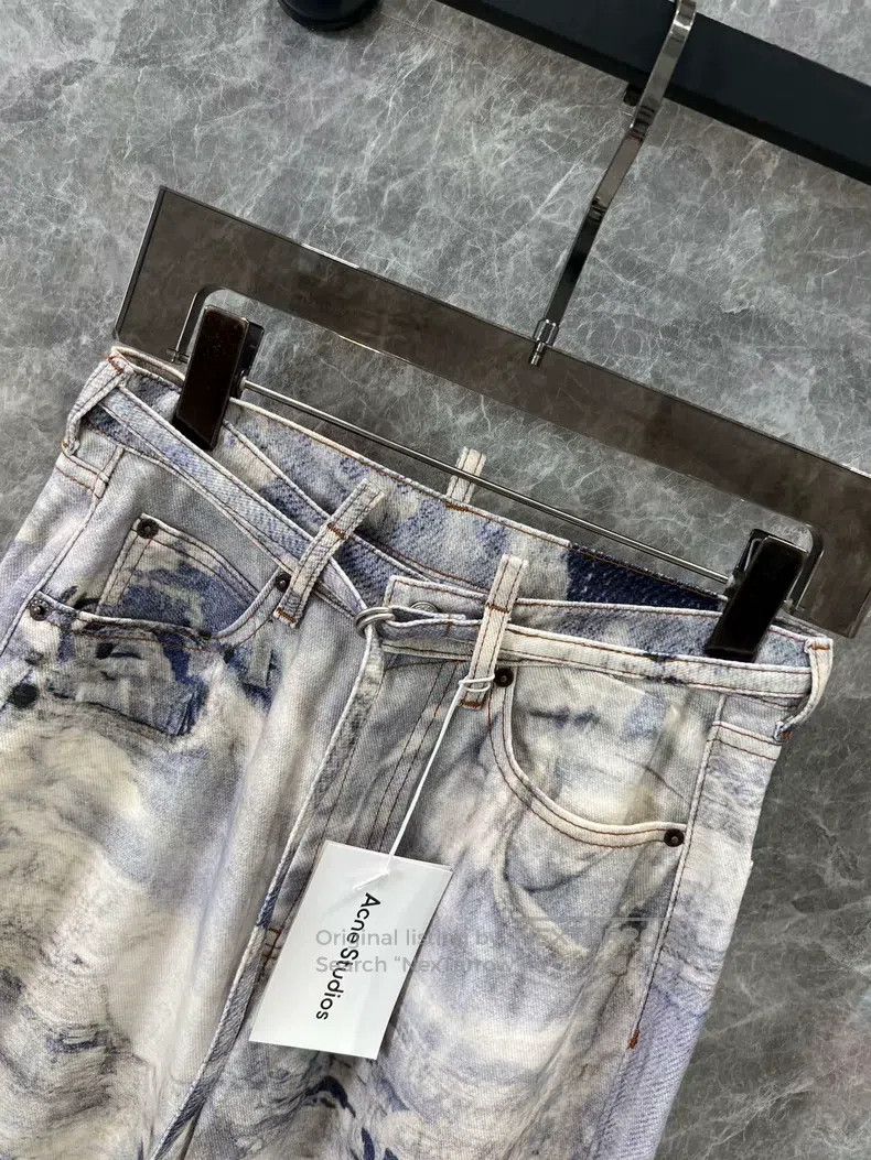 Acne Studios Acne Studios Loose blue and white striped waistline jeans Size US 26 / EU 42 - 6 Thumbnail