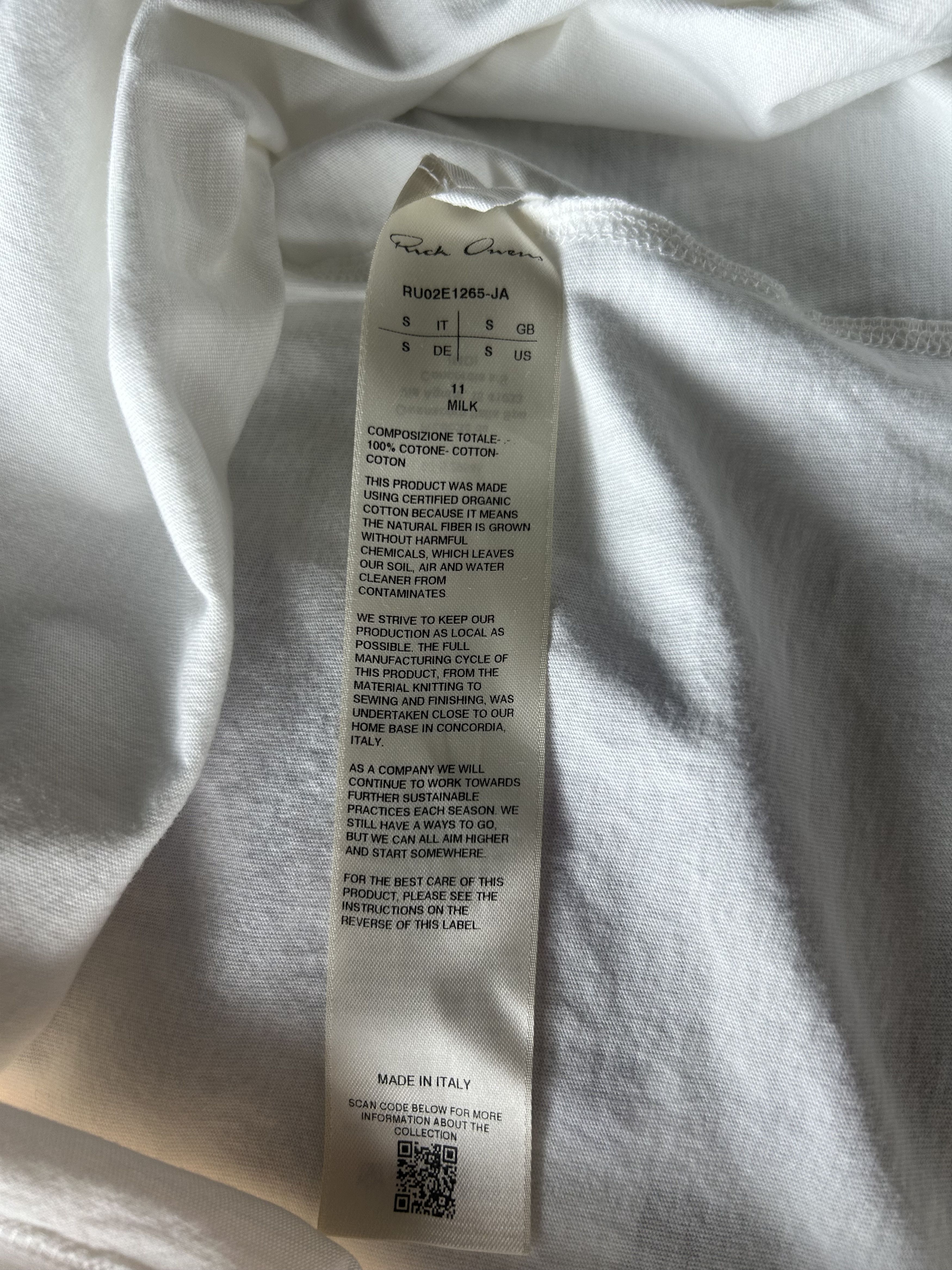 Rick Owens Rick Owens White Short Level T-Shirt Size US S / EU 44-46 / 1 - 3 Thumbnail