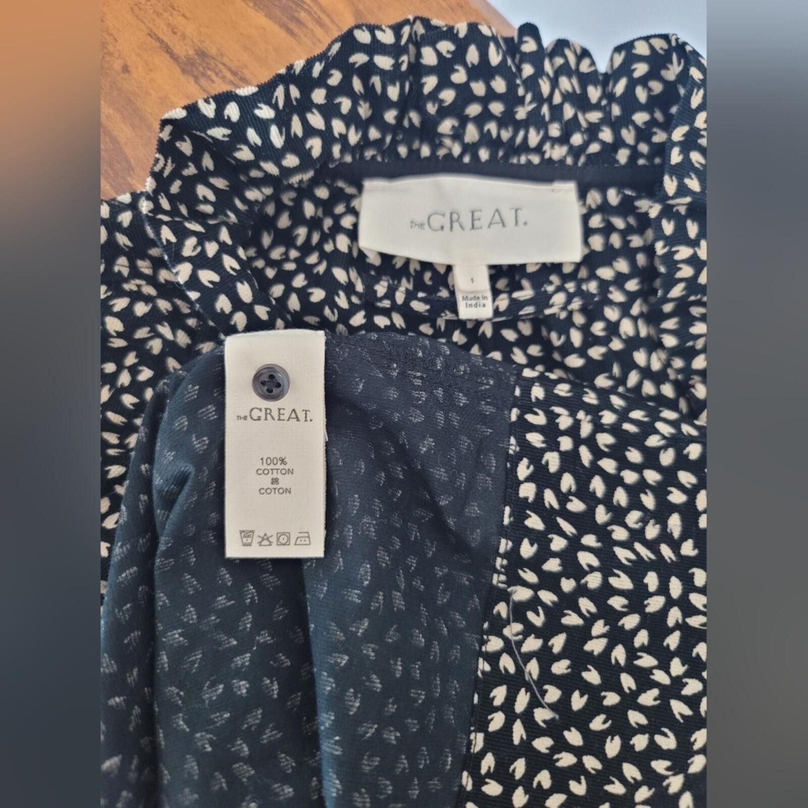 The Great China Wall The Great. Black & White Print Cotton Dress Cottage Sz 1 Size S / US 4 / IT 40 - 2 Thumbnail