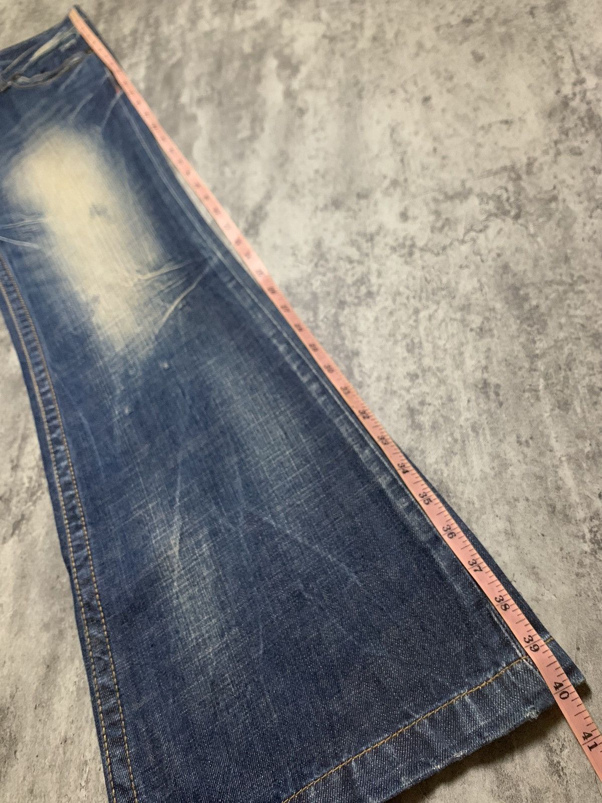 Tornado Mart Y2K Yoshitomo Nara x Lolita Acid Wash Clawmark Super Flare Size US 32 / EU 48 - 15 Thumbnail