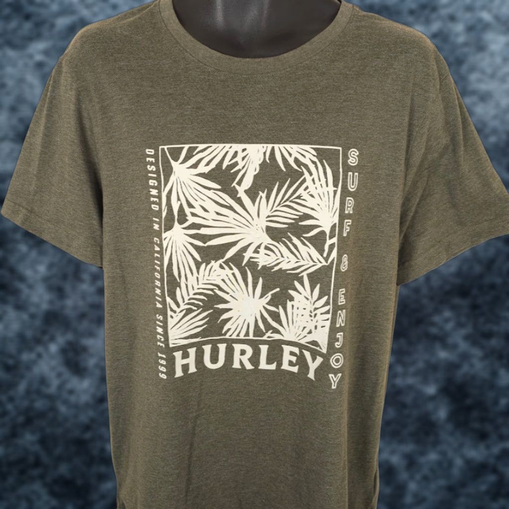 Hurley Hurley Surfer T Shirt Mens Size Large Green Palm Trees Tropical Surfing Size US L / EU 52-54 / 3 - 1 Thumbnail