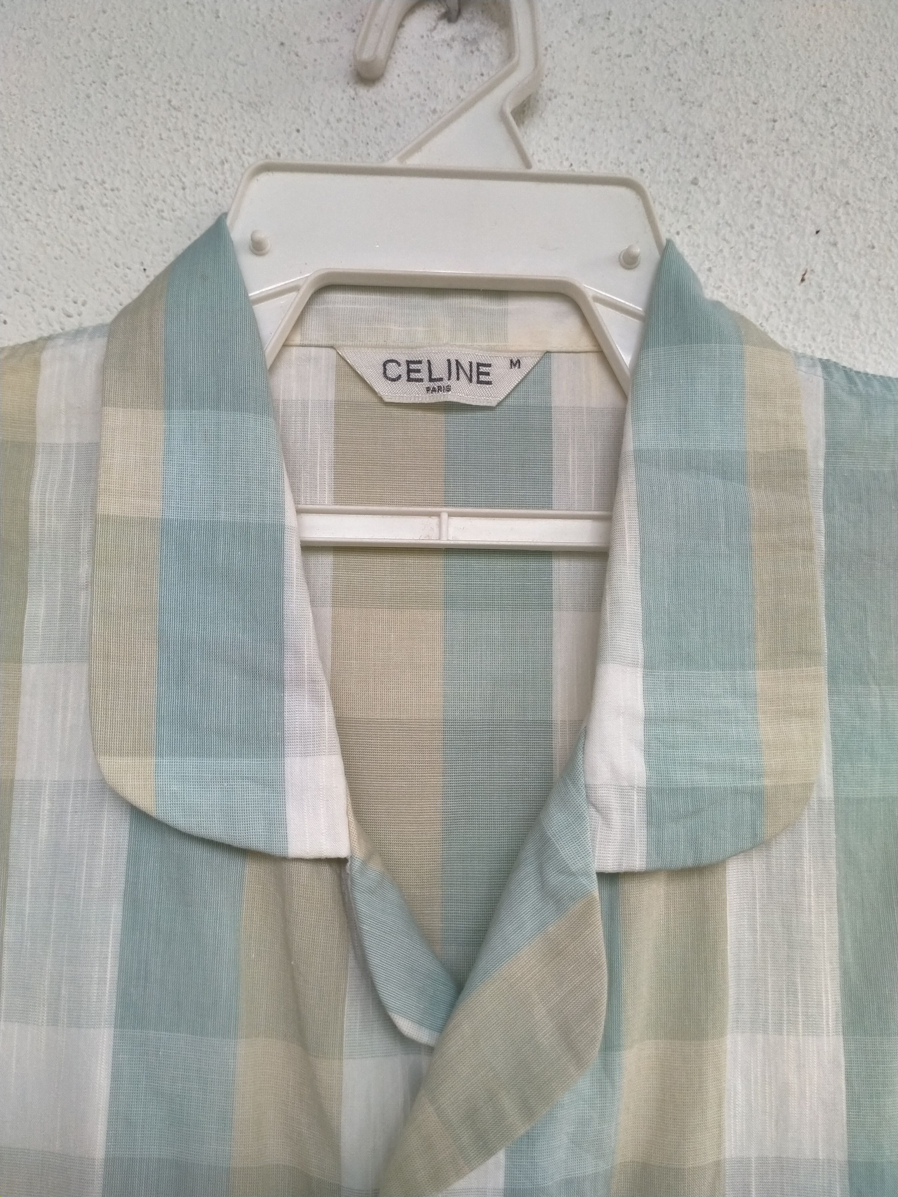 Celine Vintage Celine Pajama shirts Size US M / EU 48-50 / 2 - 2 Thumbnail