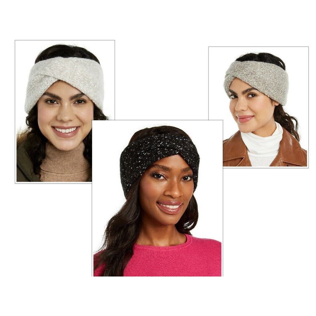 DKNY $102.00 Set of 3 DKNY Fleece-Lined Headbands Black/Gray/Ivo Size ONE SIZE - 1 Thumbnail