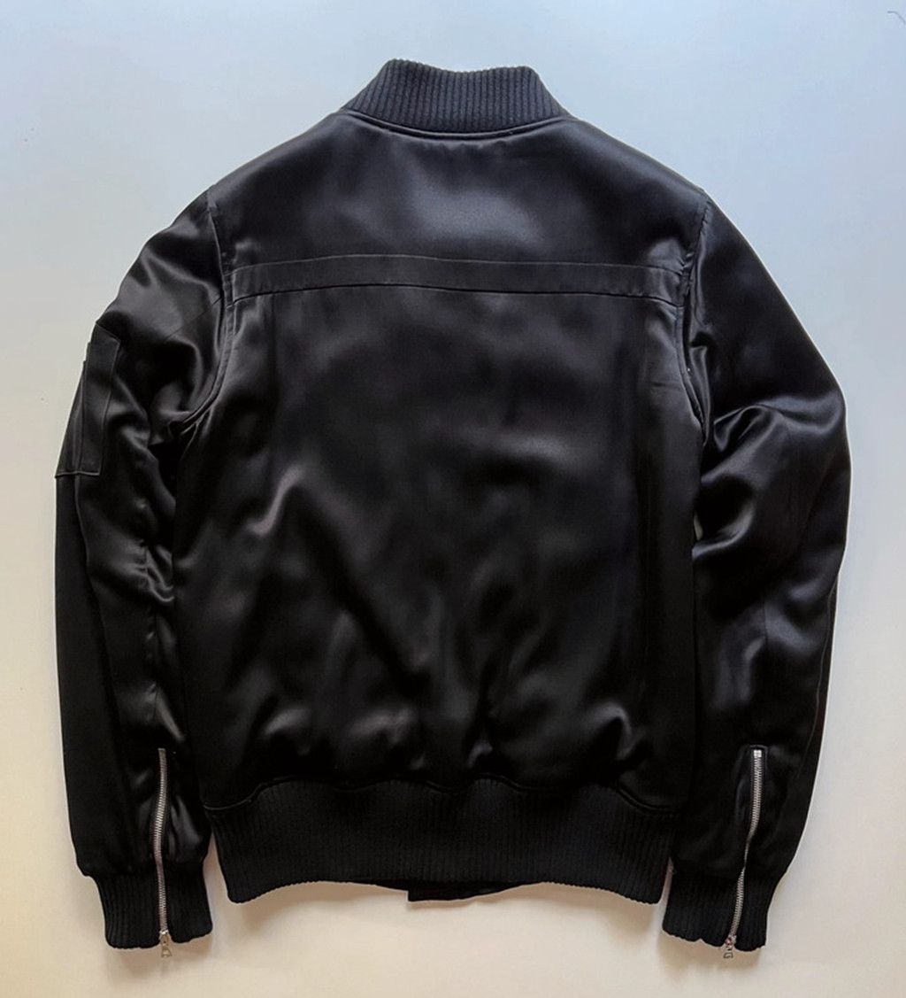 Amiri Amiri Black Silk Bomber Jacket Size US M / EU 48-50 / 2 - 3 Thumbnail