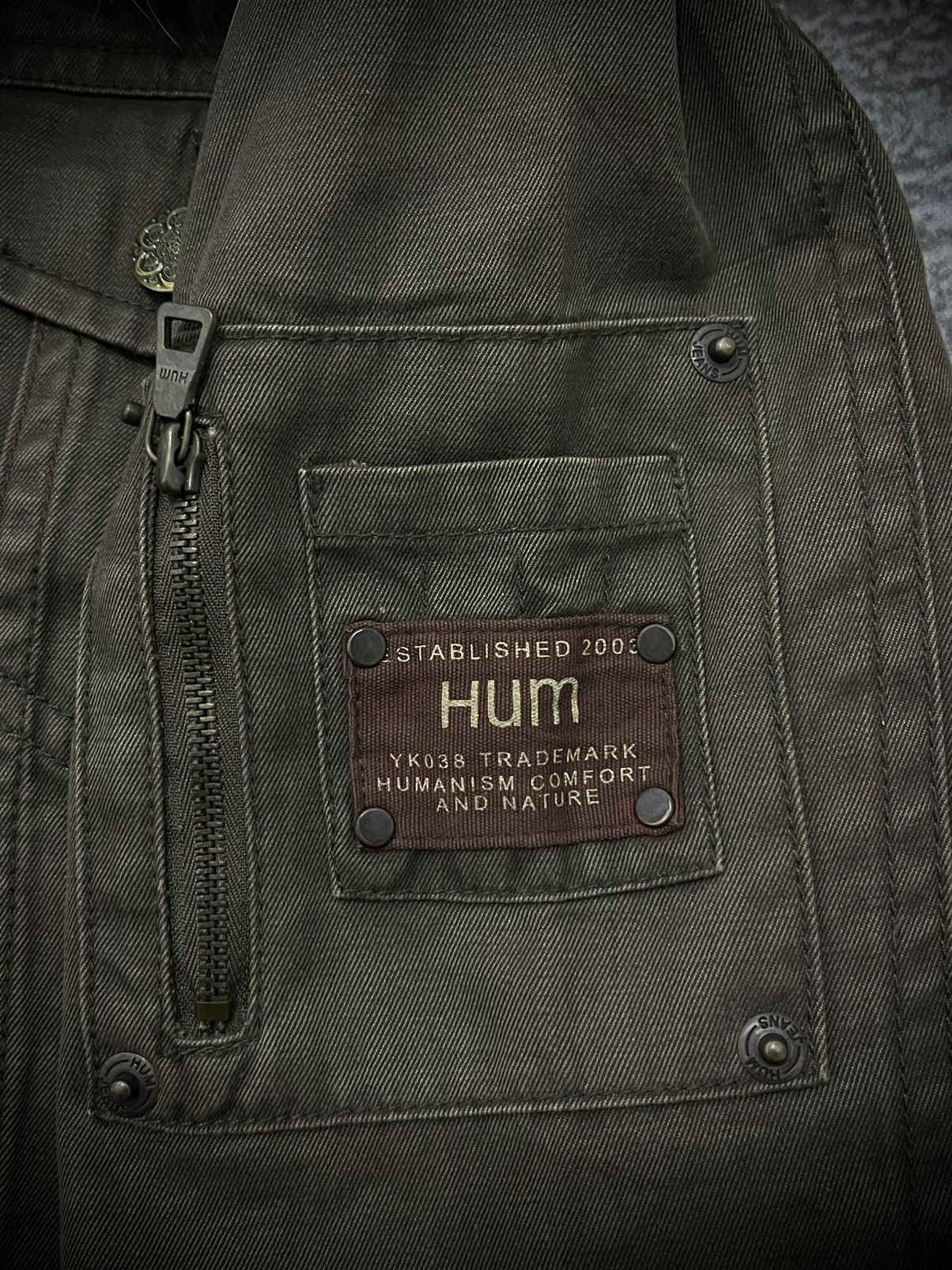 Japanese Brand 2000s HUM Humanism Faux Fur Denim Jacket LGB Style Size US M / EU 48-50 / 2 - 6 Thumbnail