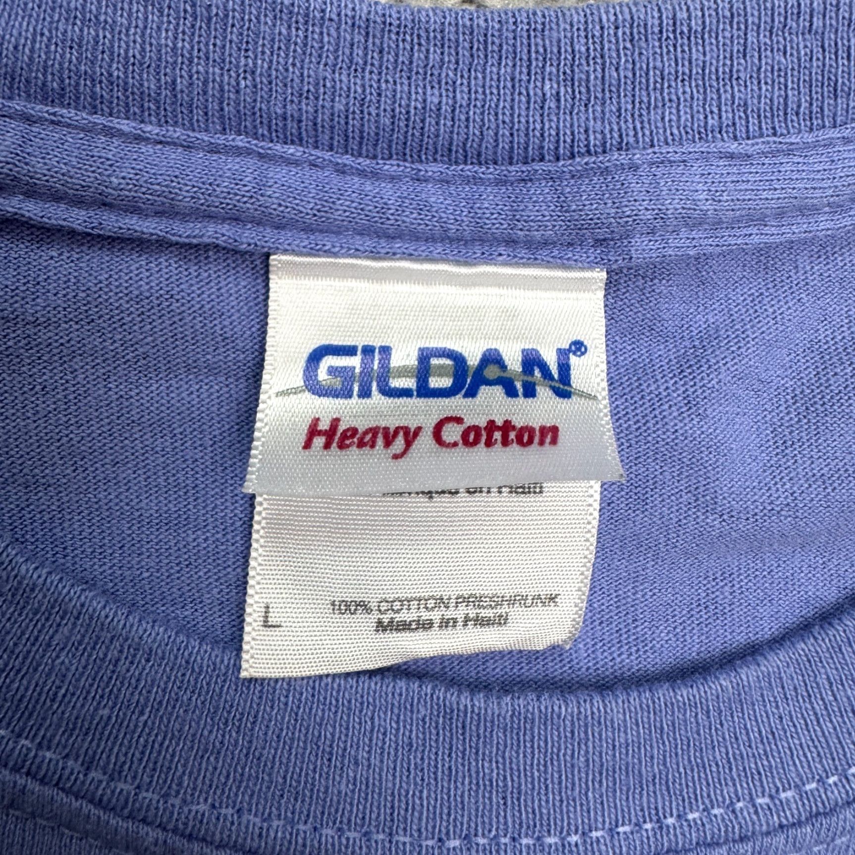 Gildan Gildan Heavy Cotton Juneau Alaska Embroidered T-Shirt Mens Large Blue Crew Tee Size US L / EU 52-54 / 3 - 6 Thumbnail