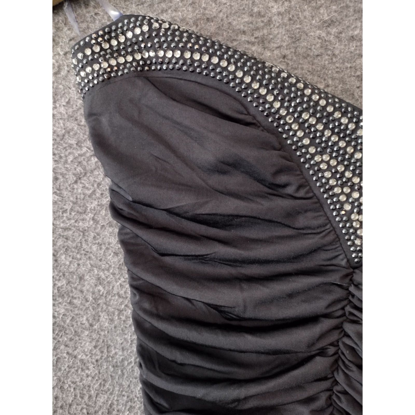 Vintage Twenty One Black Bodycon Party Cocktail Dress S Twenty One Dress Party Black S Sleeveless Off-Shoulder Short Vintage No Size S / US 4 / IT 40 - 7 Thumbnail