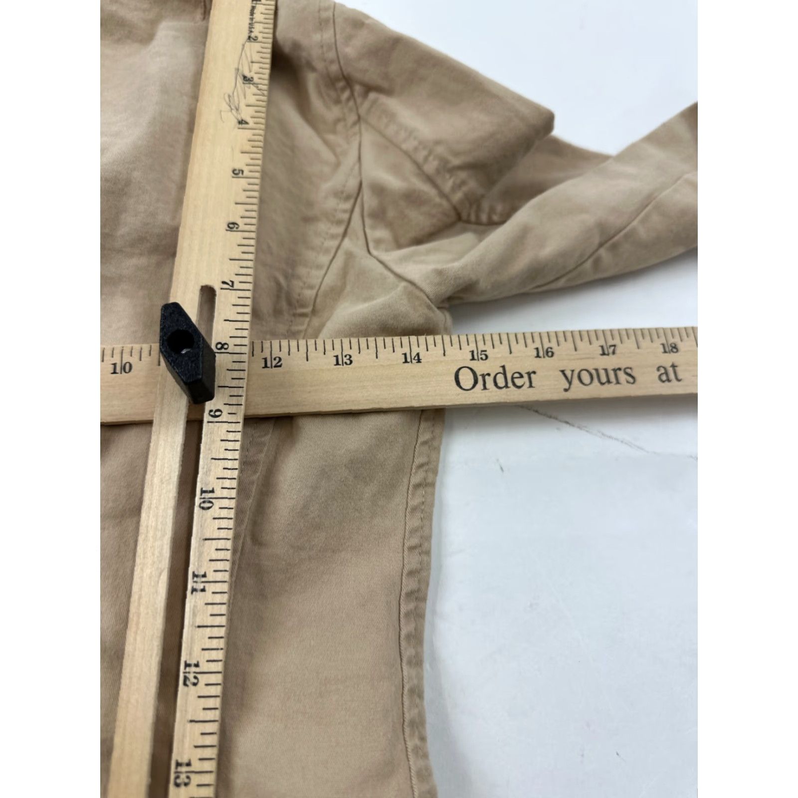 United Colors Of Benetton United Colors of Benetton Women's Jacket Size 38 Beige Casual Cotton Short Sleeve Pockets Fall Winter Size XS / US 0-2 / IT 36-38 - 8 Thumbnail