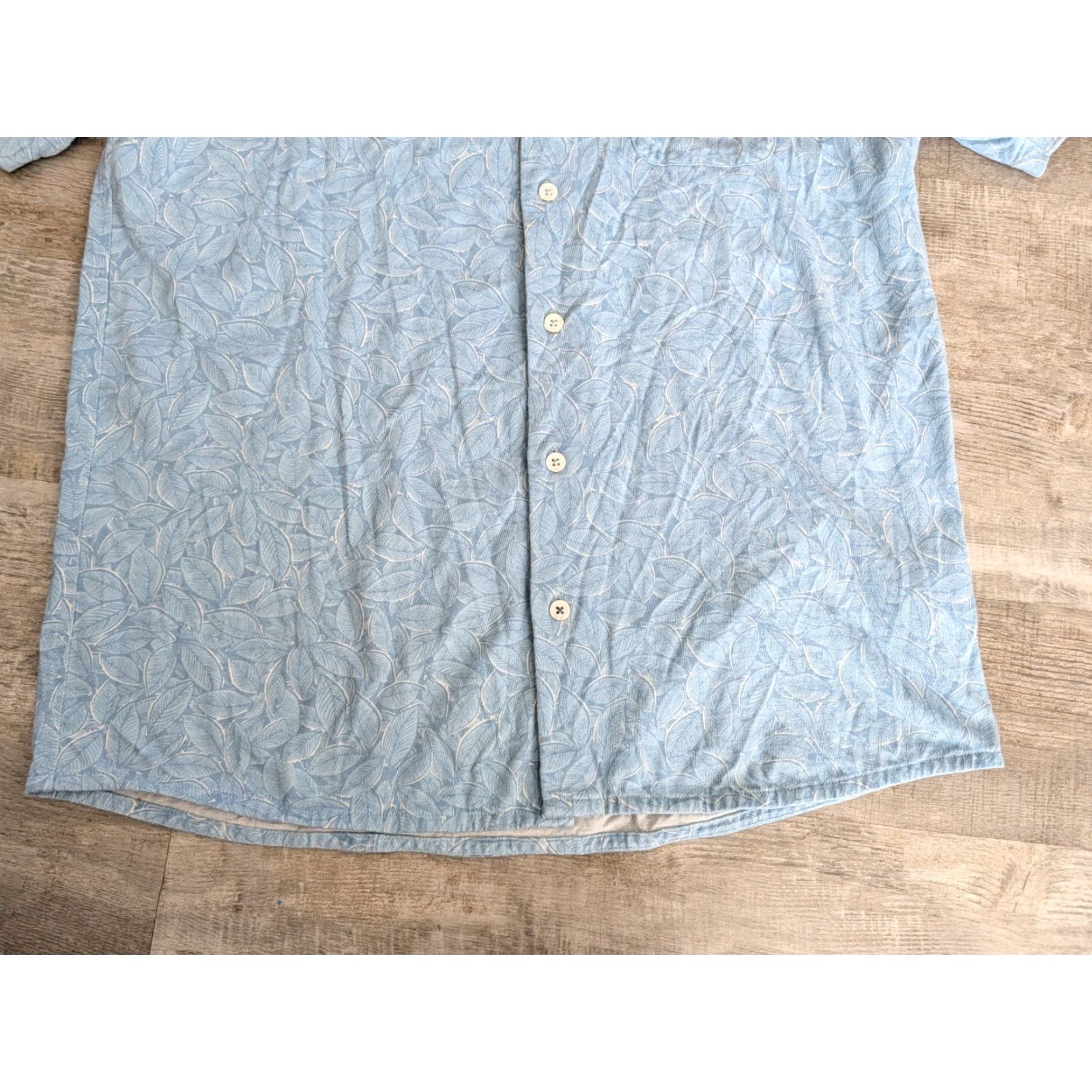Orvis Orvis Shirt Men’s Large Trout Bum Blue Button Up Short Sleeve Thick Leaf Floral Pocket Size US L / EU 52-54 / 3 - 6 Thumbnail