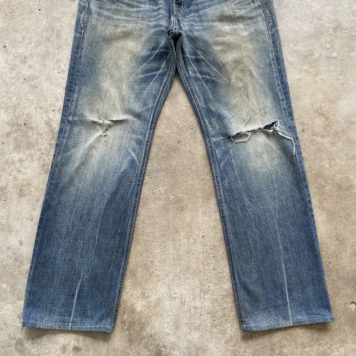Japanese Brand × Jean × Vintage Vintage Brapper’s Japan Rusty Wash Distressed Jeans Pants Size US 32 / EU 48 - 4 Thumbnail