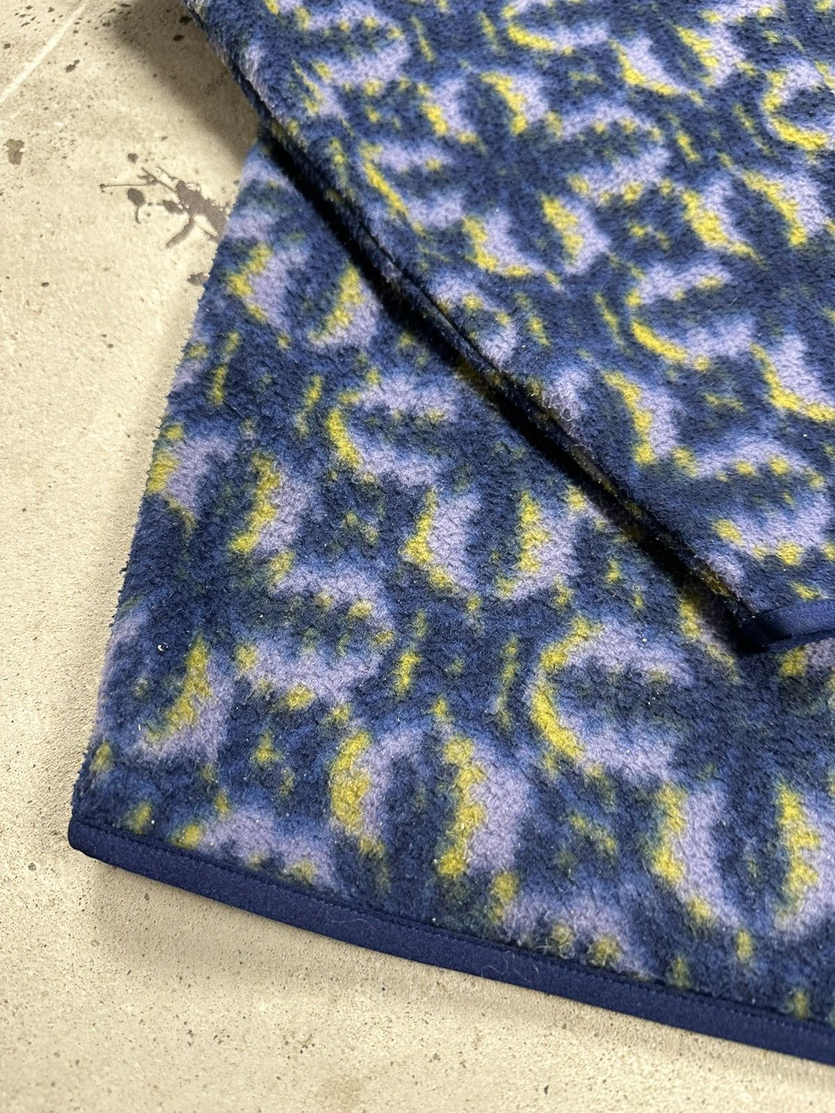 Japanese Brand × Vintage ‼️ Vintage 90s Navy Fleece Sherpa 1/3 Buttons Sweatshirt Size US XL / EU 56 / 4 - 8 Thumbnail