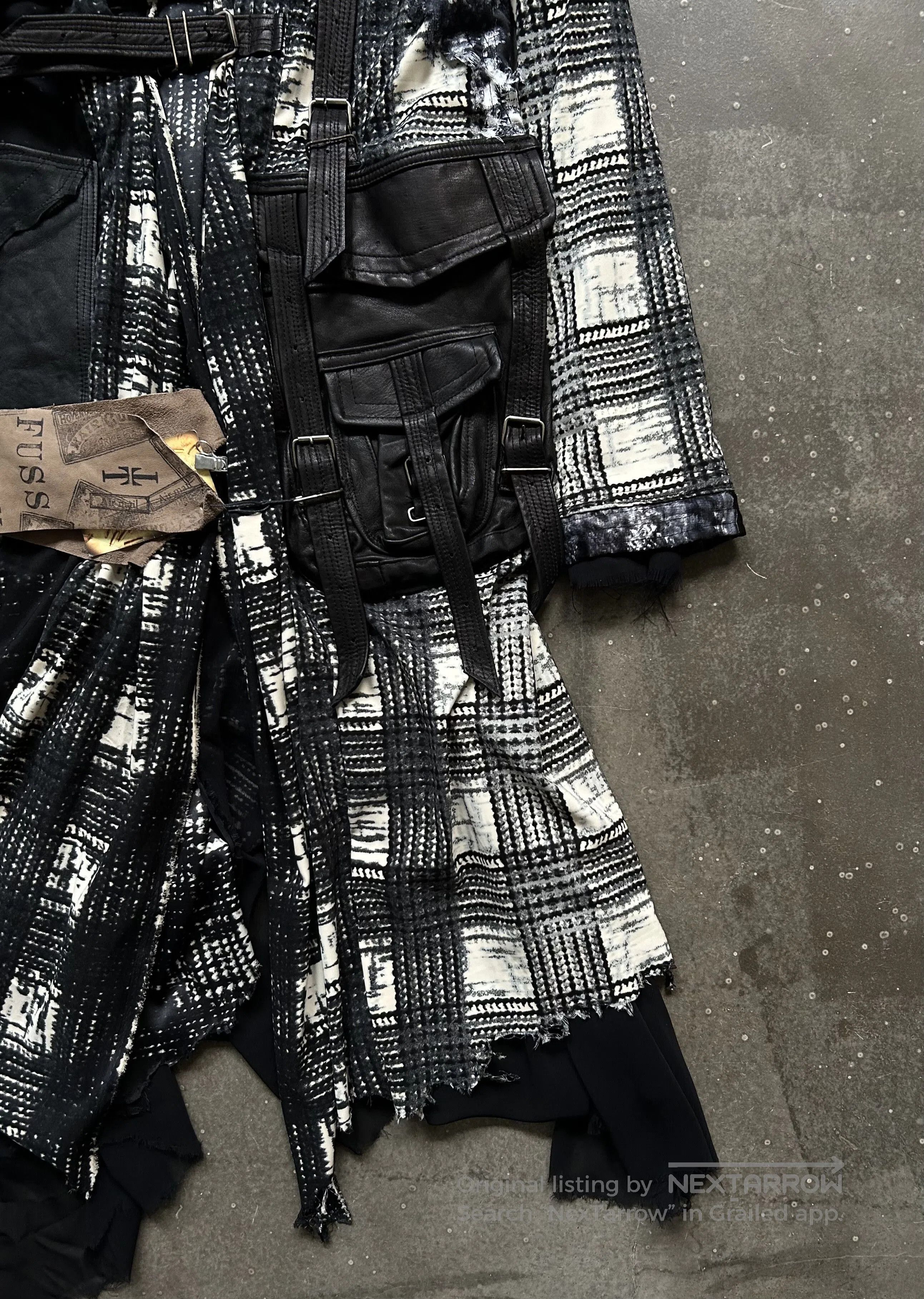 Japanese Brand stylish patchwork long coat by TT. Size US L / EU 52-54 / 3 - 4 Thumbnail
