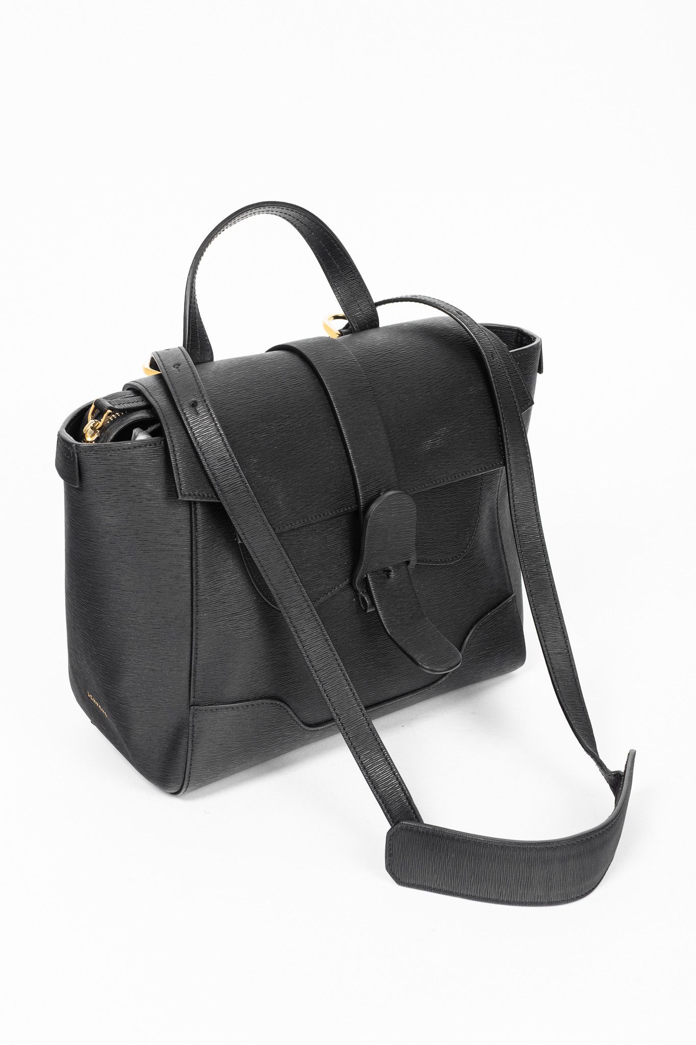 Other Senreve Midi Maestra Black Textured-Leather Backpack Size ONE SIZE - 7 Thumbnail