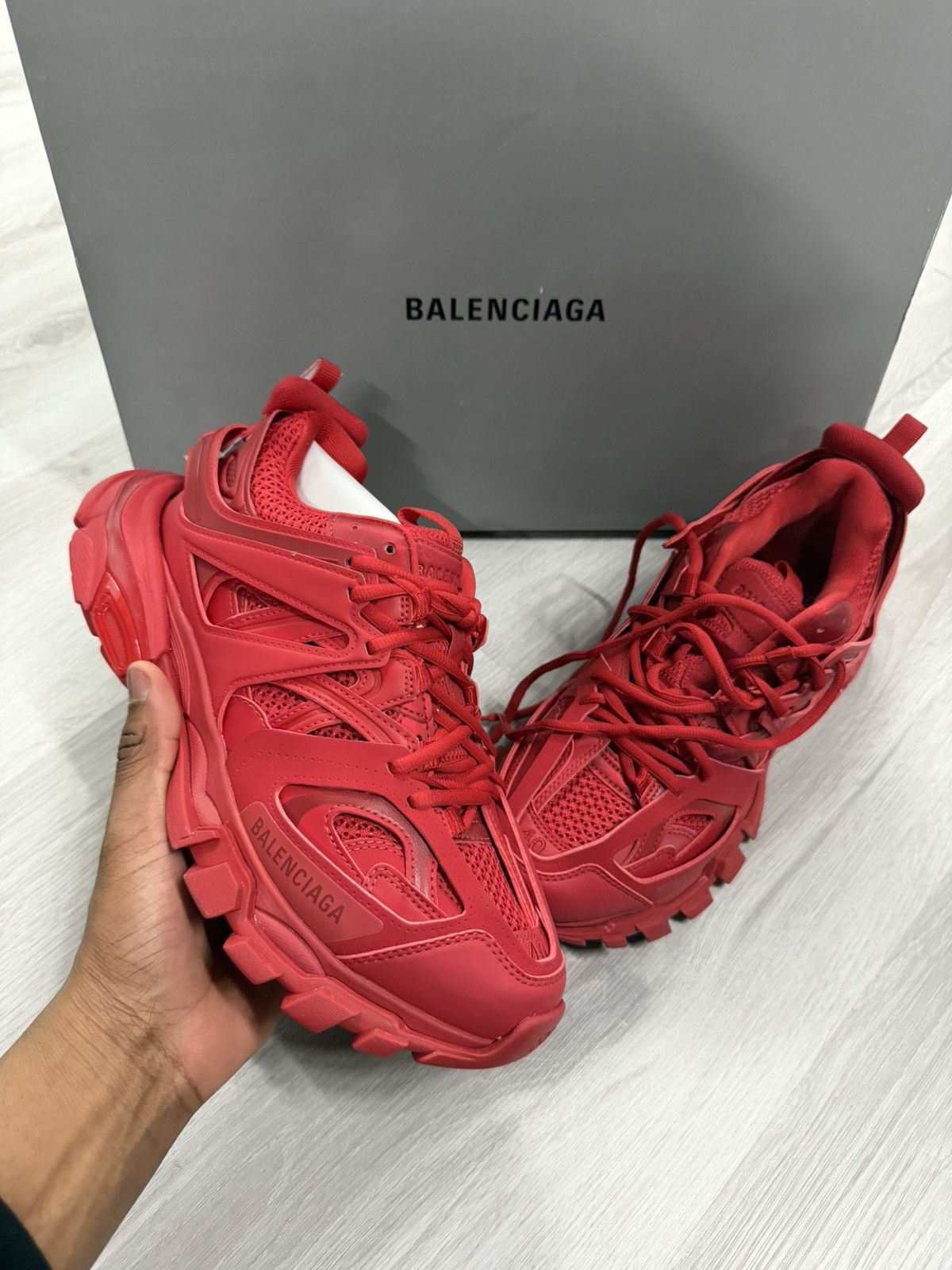 Balenciaga Balenciaga Track Sneakers Red Size US 7 / EU 40 - 1 Thumbnail