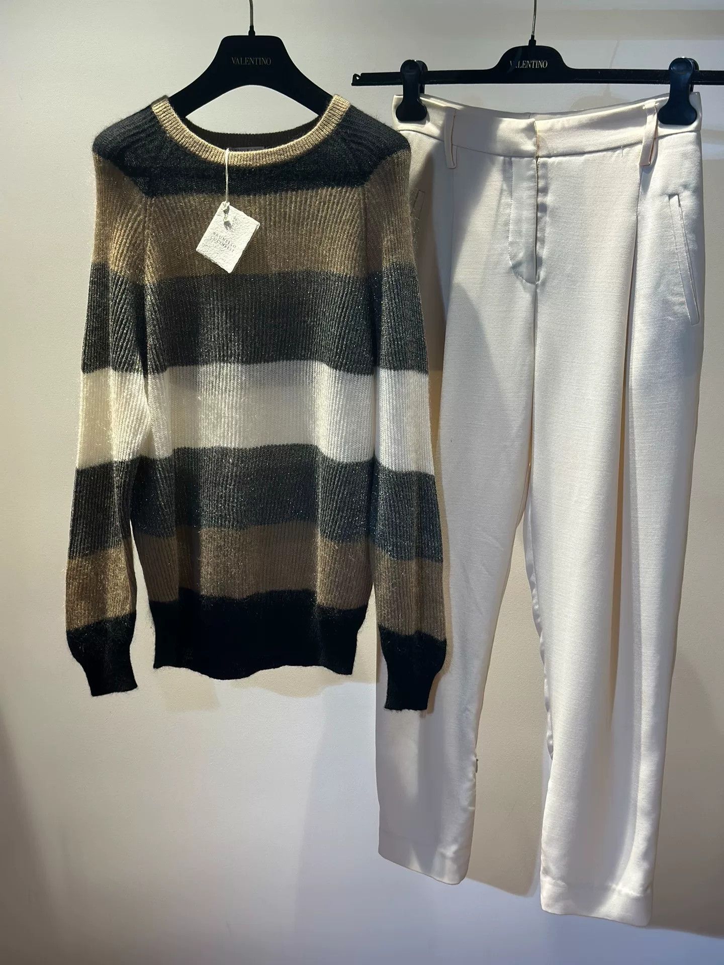 Brunello Cucinelli Brunello Cucinelli Striped Sweater S Size US S / EU 44-46 / 1 - 1 Thumbnail