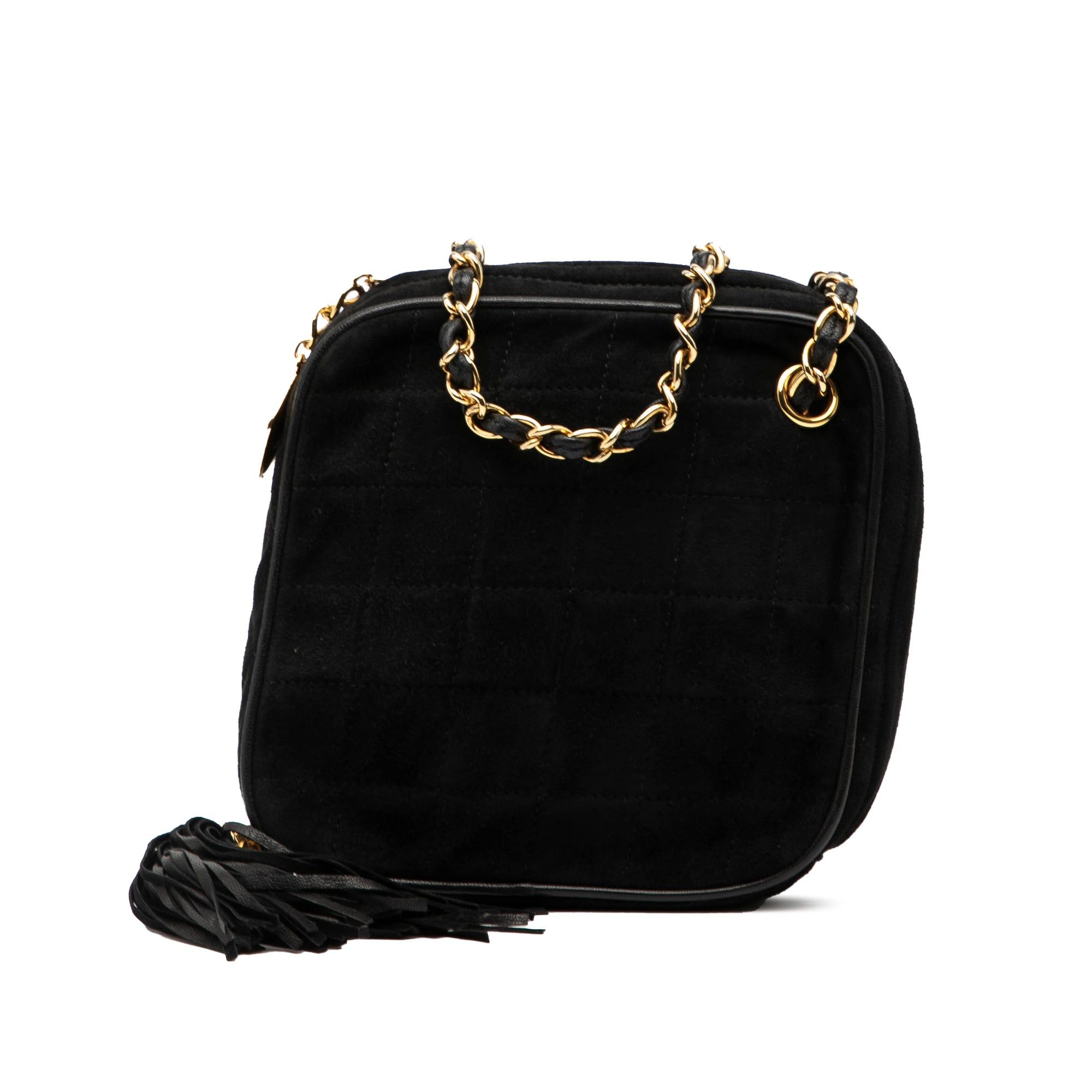 Chanel CC Quilted Suede Diamon Tassel Bag Size ONE SIZE - 1 Thumbnail