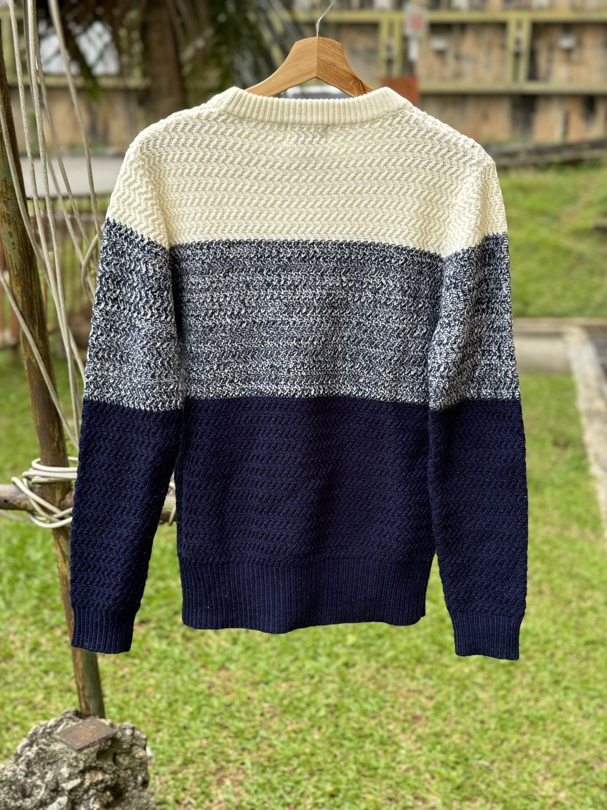 Japanese Brand 🔥Avail Avant garde knitwear sweater tri-colour block Size US S / EU 44-46 / 1 - 2 Thumbnail